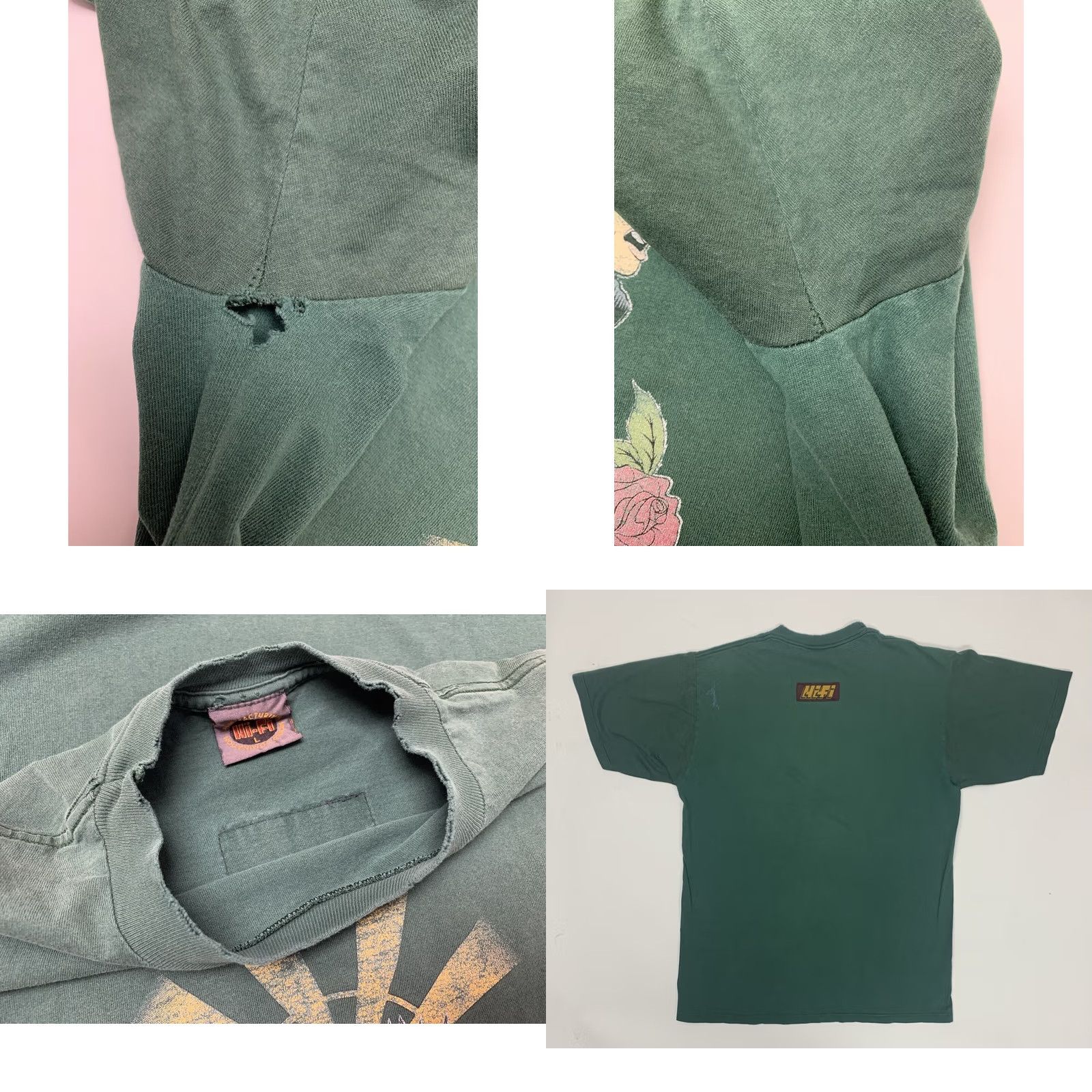 Vintage VINTAGE Hi-Fi Elvis Presley Memorial Shirt Adult Large Green USA World Domination Size ONE SIZE - 9 Thumbnail
