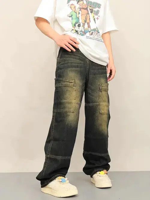 Japanese Brand × Jean × Vintage Retro personalized distressed workwear casual jeans Size US 32 / EU 48 - 3 Thumbnail