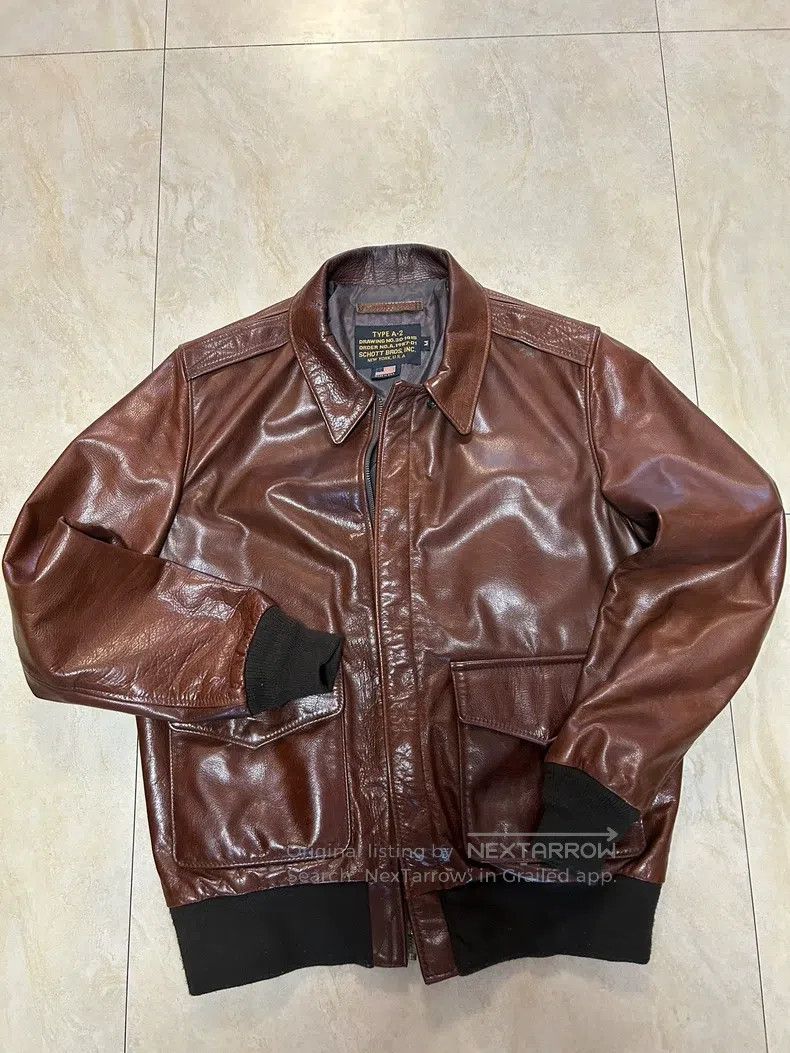 Schott Schott A2 flight leather jacket Size US M / EU 48-50 / 2 - 1 Thumbnail