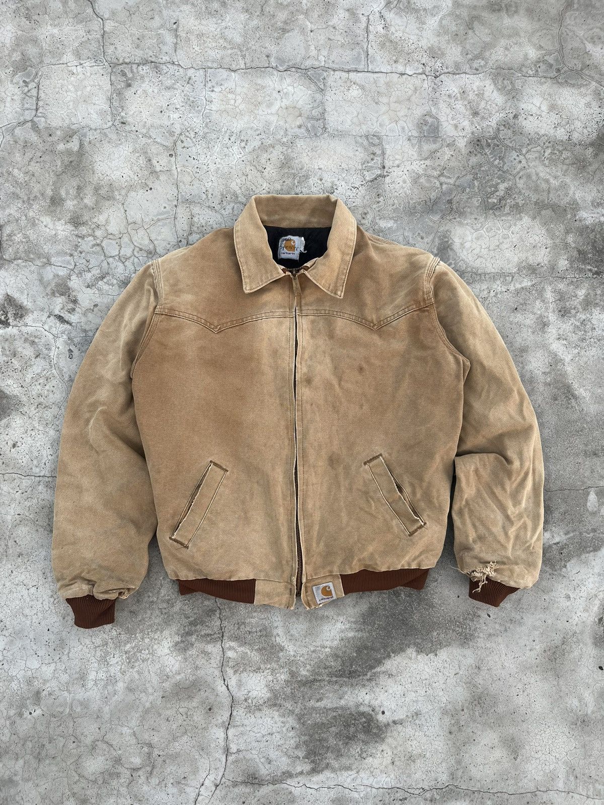 Carhartt Distressed Sun faded carhartt Santa Fe jacket Size US S / EU 44-46 / 1 - 1 Thumbnail