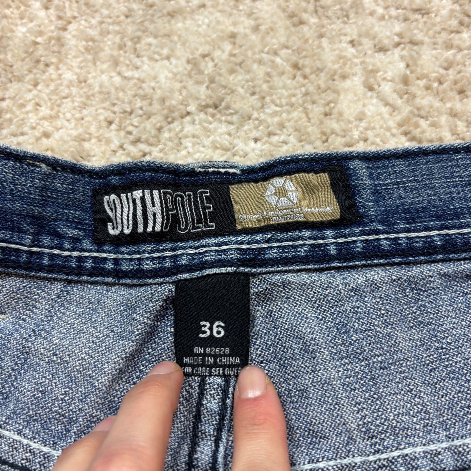 Southpole × Vintage Vintage Y2K Southpole Baggy 14.5" Jean Shorts Mens 36 Skater Size US 36 / EU 52 - 4 Thumbnail