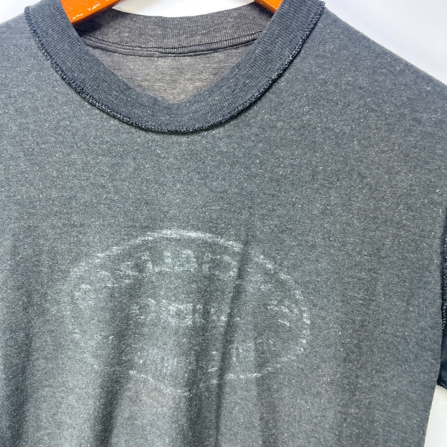 Sideout VINTAGE 80s SUN FADED BLACK INSIDE OUT SHIRT L Size US L / EU 52-54 / 3 - 5 Thumbnail