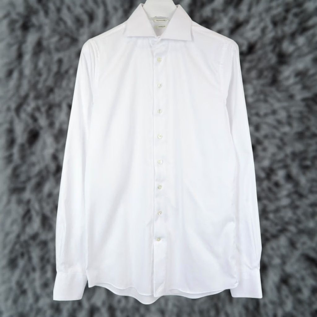 Suitsupply Suitsupply Traveller Extra Slim Fit Formal Shirt Men's 39-L White Collared Shirt Size 40R - 1 Thumbnail