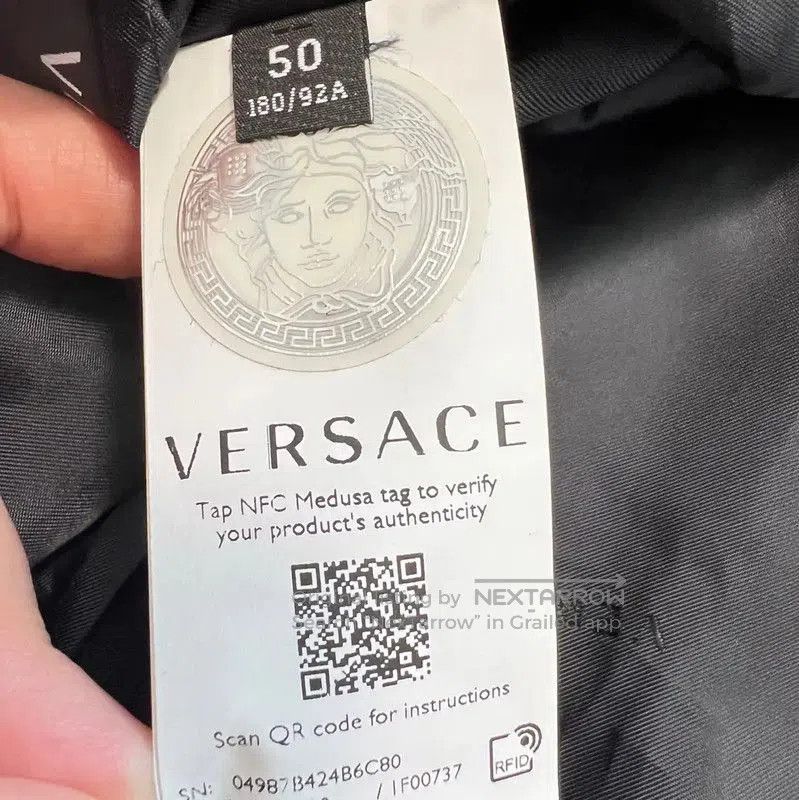 Versace Versace Men's Long Sleeve Navy Wool Blazer . Size US L / EU 52-54 / 3 - 6 Thumbnail