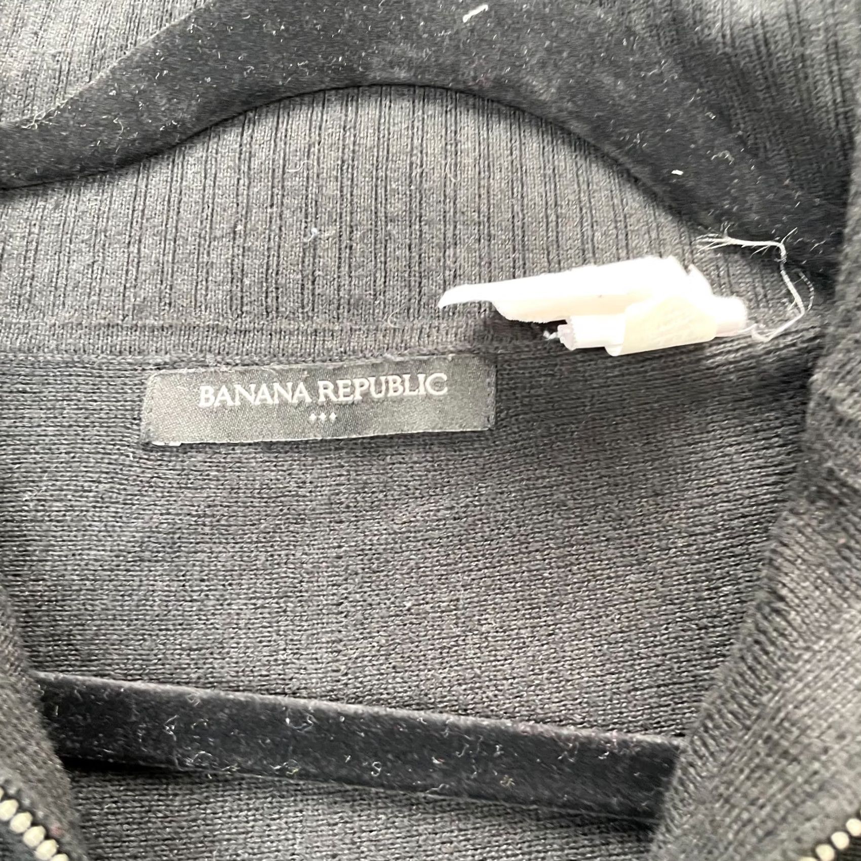 Banana Republic Banana Republic Sweater Women Black Poncho Cotton Mock Neck Quarter Zip Boho Size ONE SIZE - 4 Thumbnail