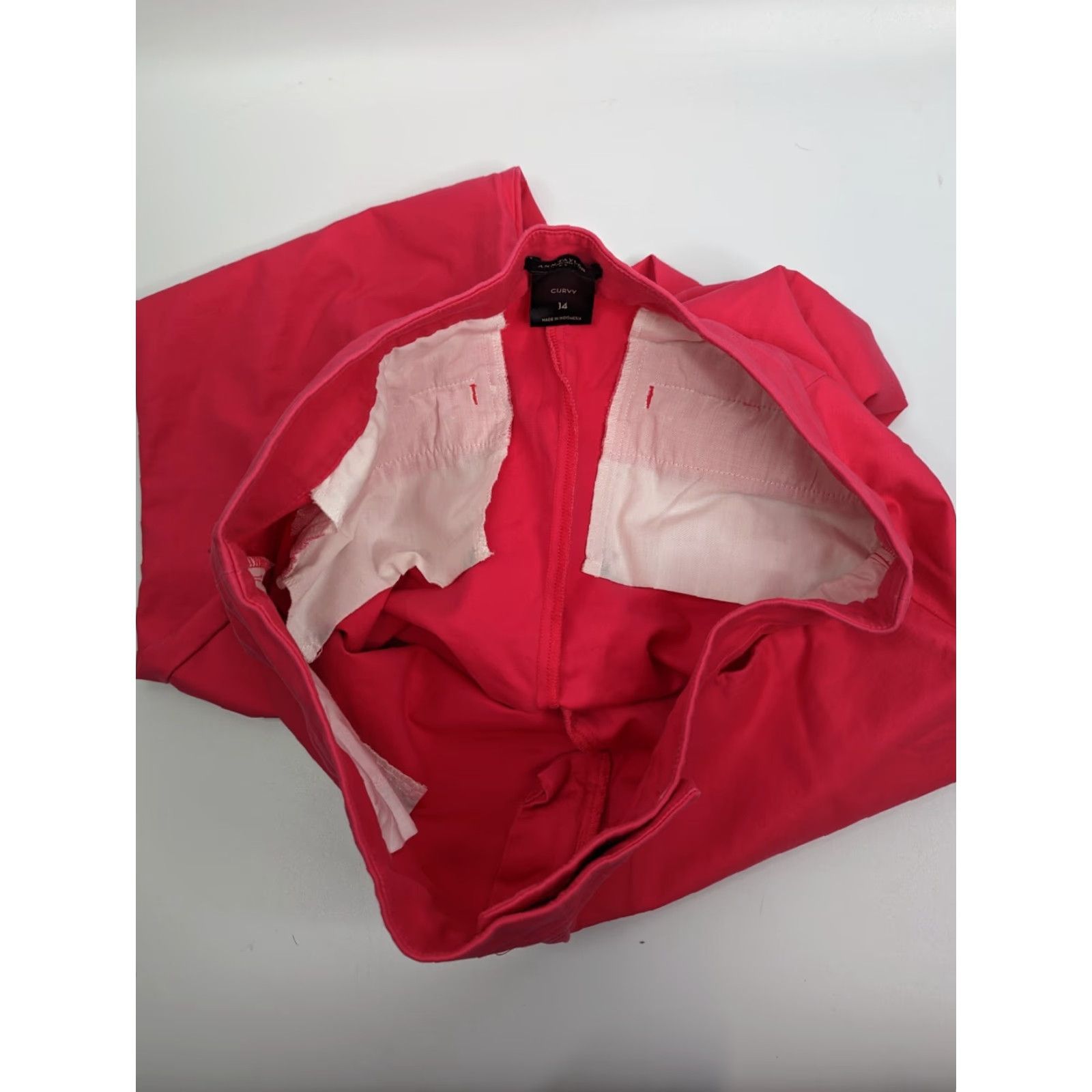 Ann Taylor Ann Taylor Women Cropped Leg Pants Coral Pink Size 14 Trousers Casual Stretch Size 36" / US 14 / IT 50 - 7 Thumbnail