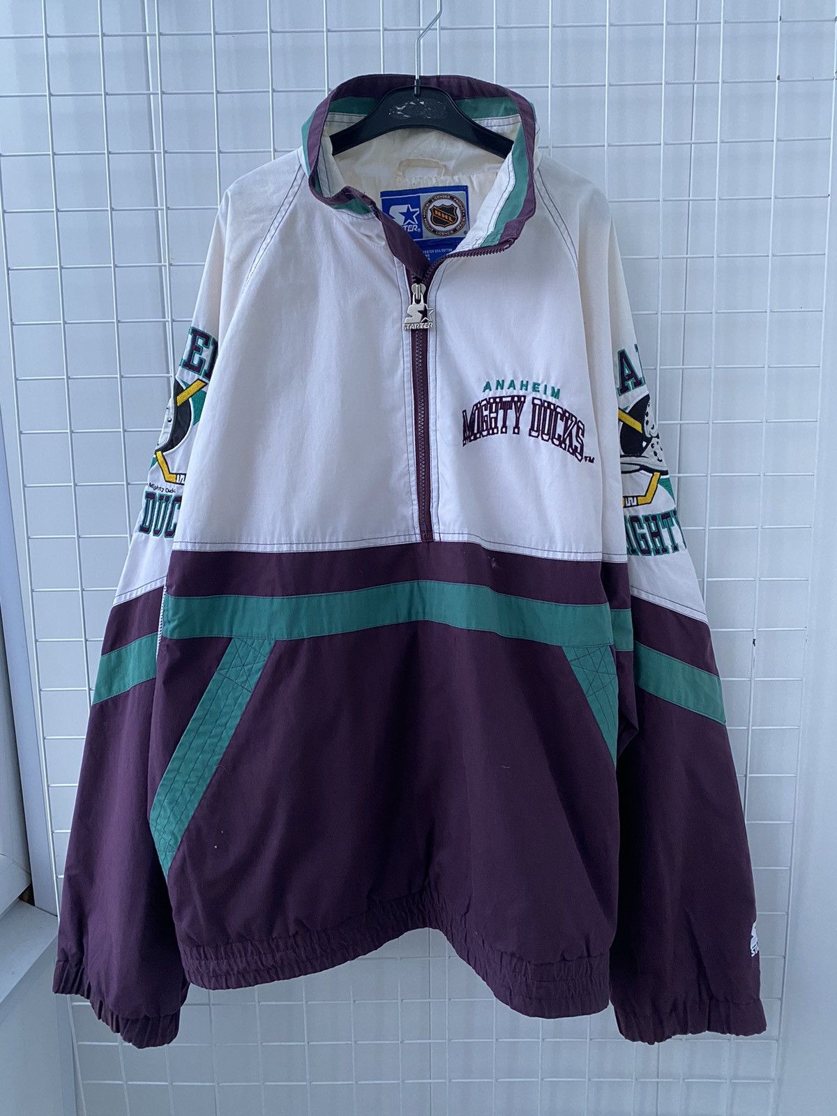 Maillot De Baseball Vintage Starter - NHL Anaheim Mighty Ducks - Taille XL - Occasion Rare