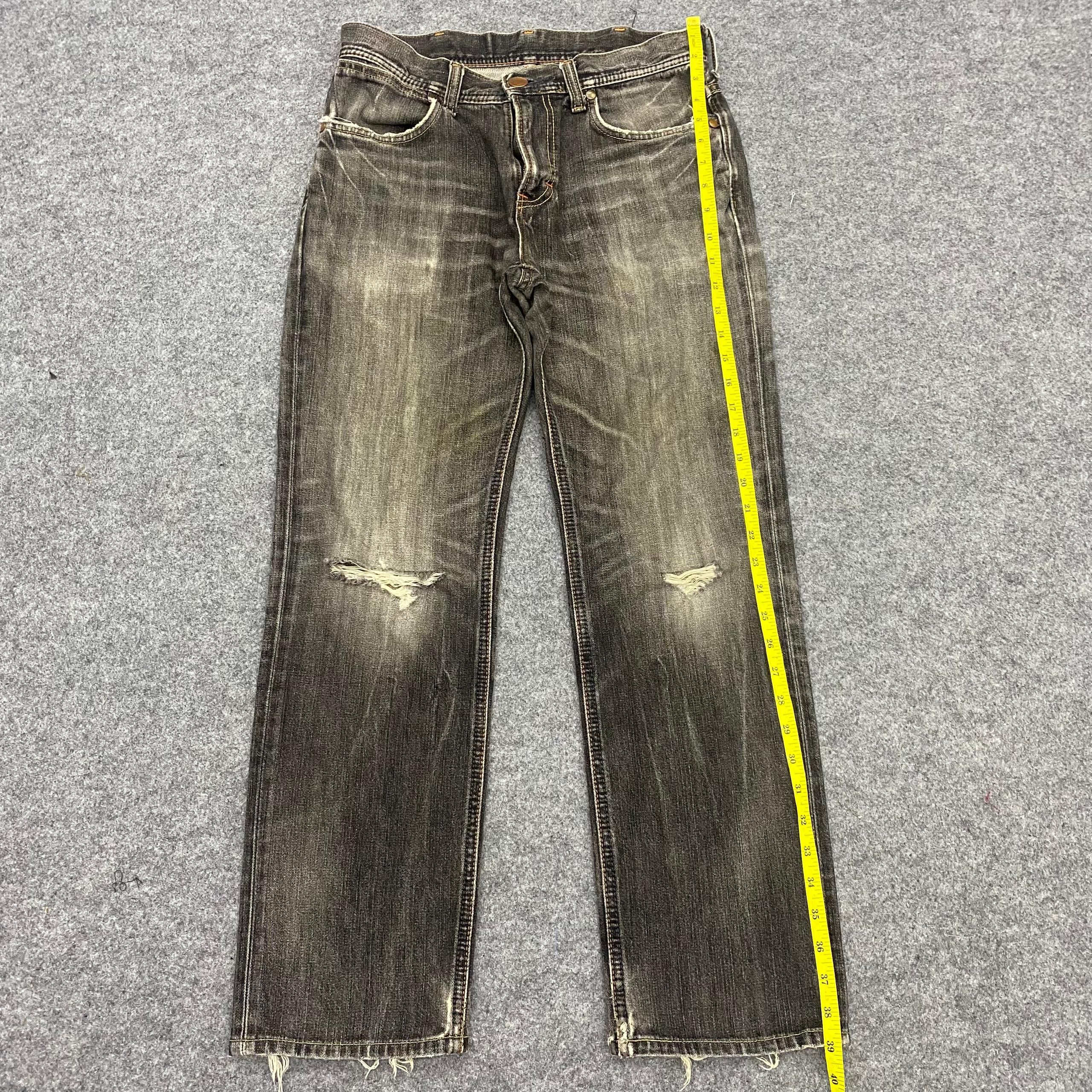 Japanese Brand 💥Best Offer💥Vintage Wrangler Distressed Denim Size US 30 / EU 46 - 2 Thumbnail