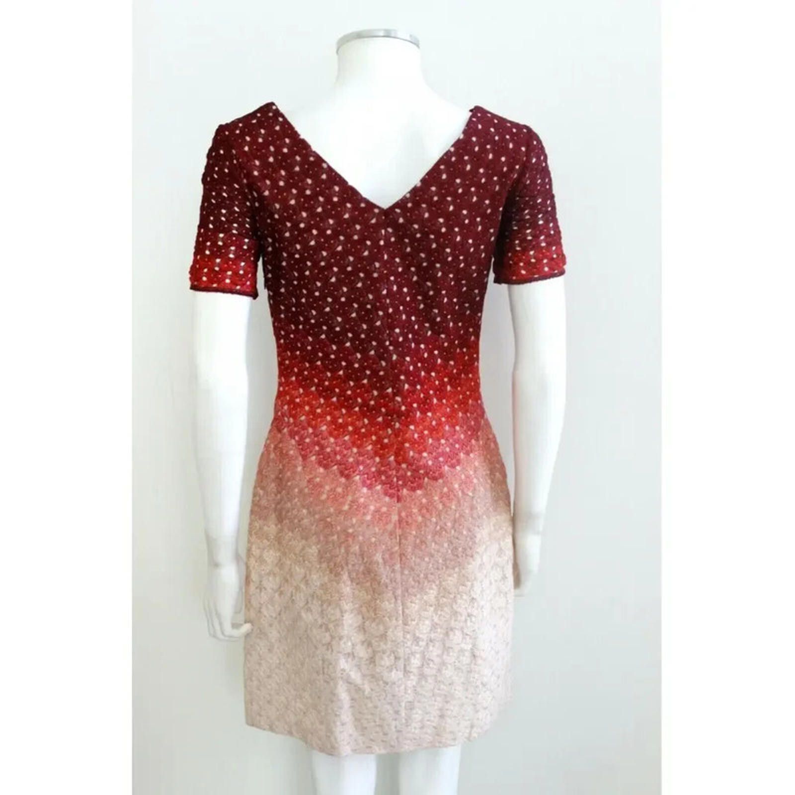 Missoni Missoni Ombre Sequin beaded Glitter Red Dress 42 uk 10 Size S / US 4 / IT 40 - 3 Thumbnail