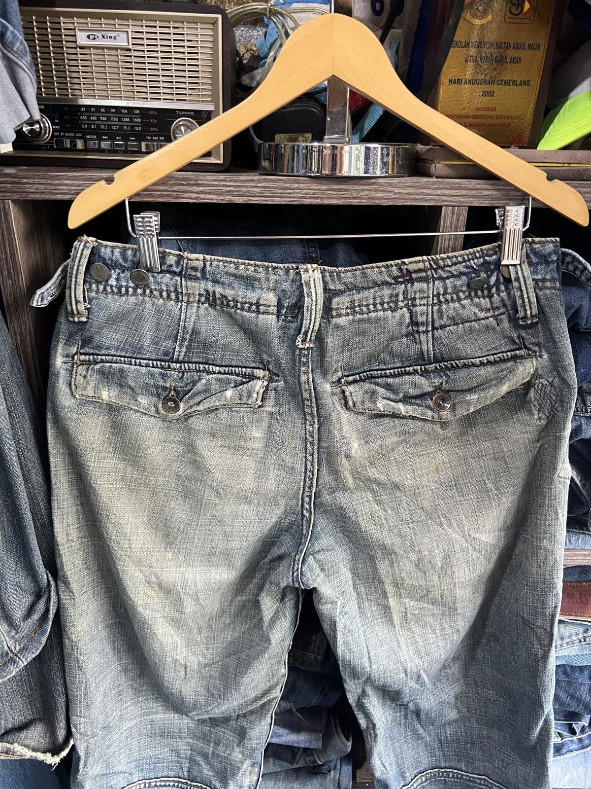 Z Brand 🔥Vintage Z Brand Double Knee Distressed Denim Size US 35 - 12 Thumbnail