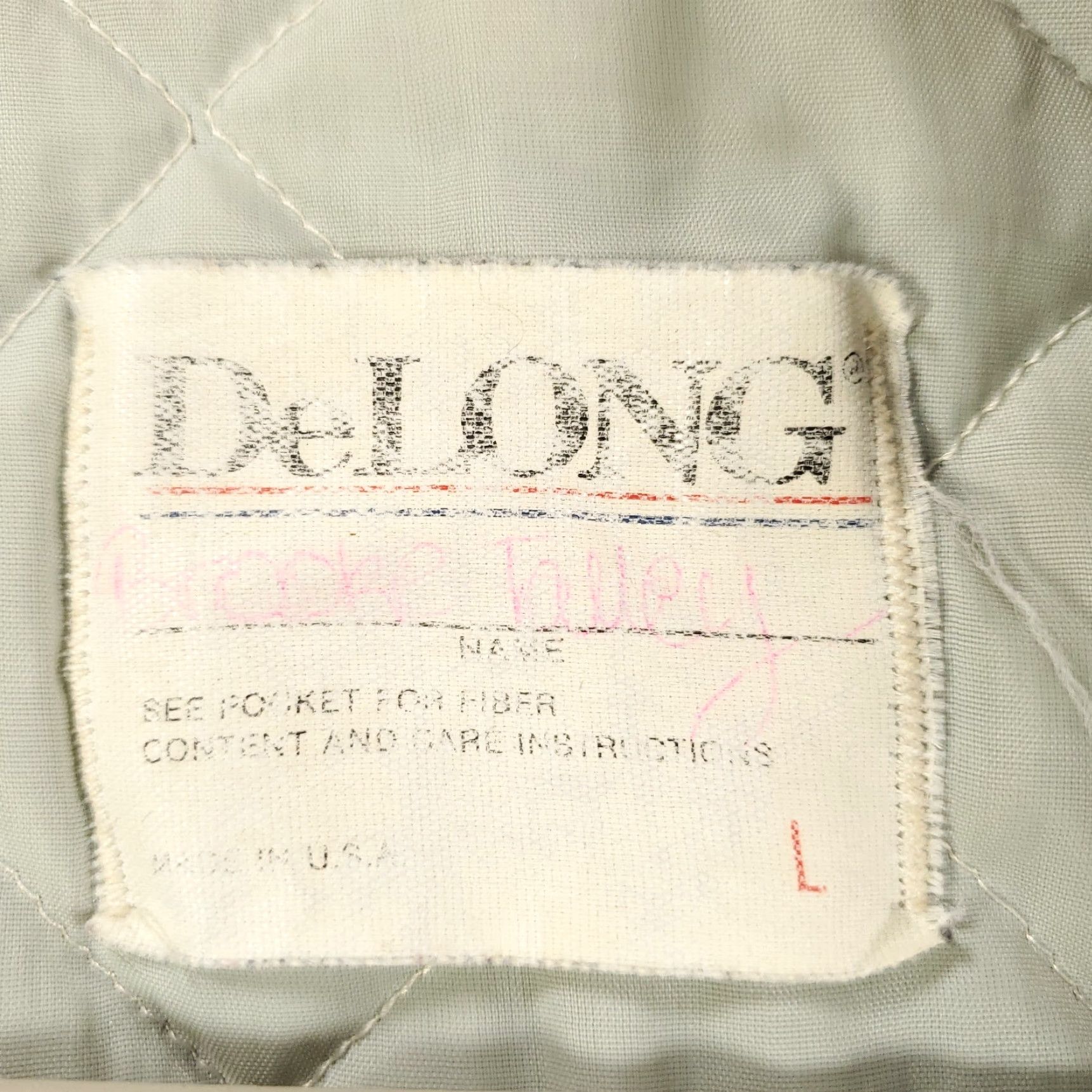 Vintage VINTAGE DeLong Cheer Leader Jacket Womens L Corduroy Varsity School 90s Cheerleading College USA Embroidered Logo Pockets Blue Jacket Size L / US 10 / IT 46 - 4 Thumbnail