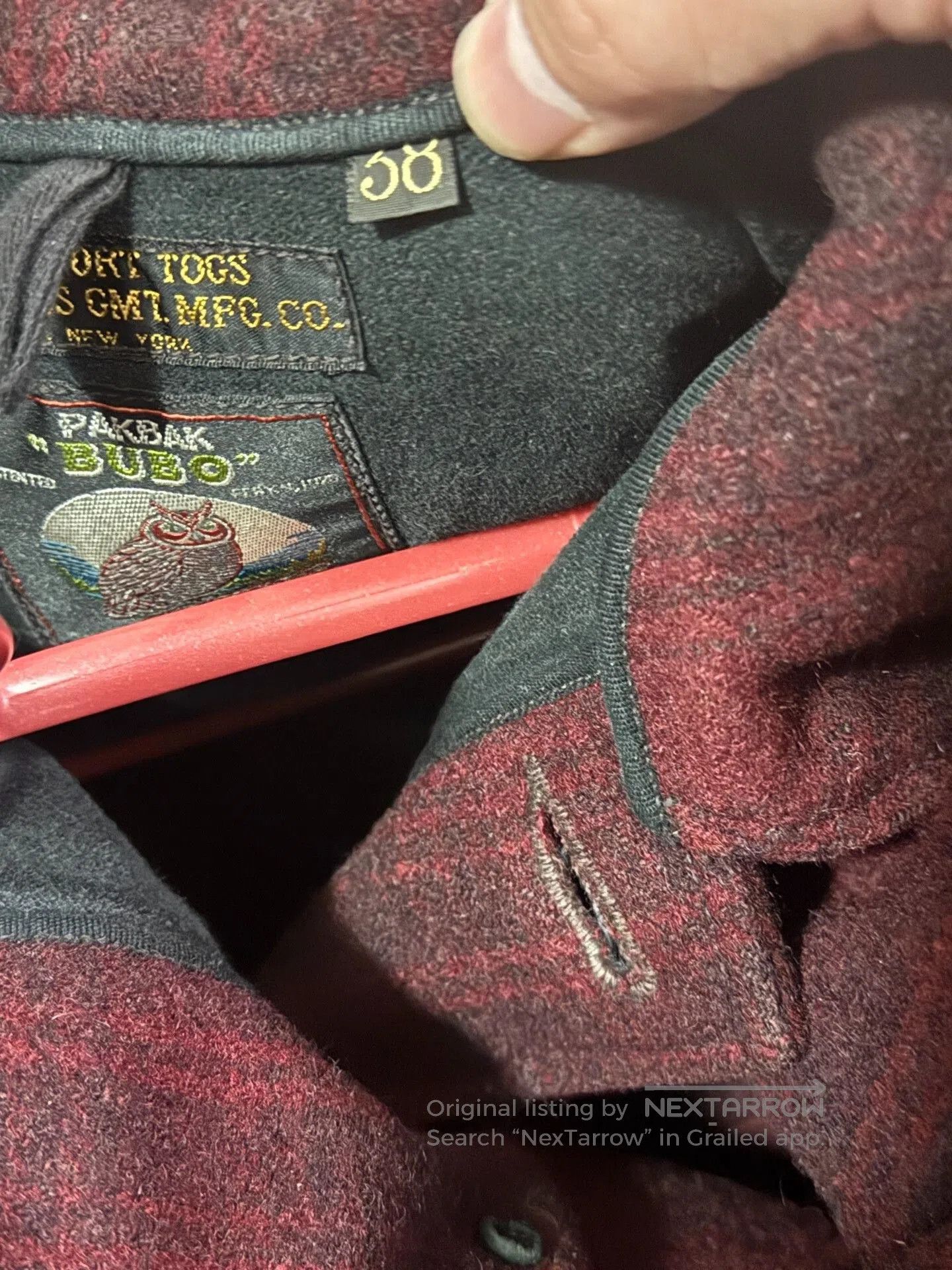 Freewheelers Heavy Wool Hunting Jacket in Burgundy. Size US M / EU 48-50 / 2 - 5 Thumbnail