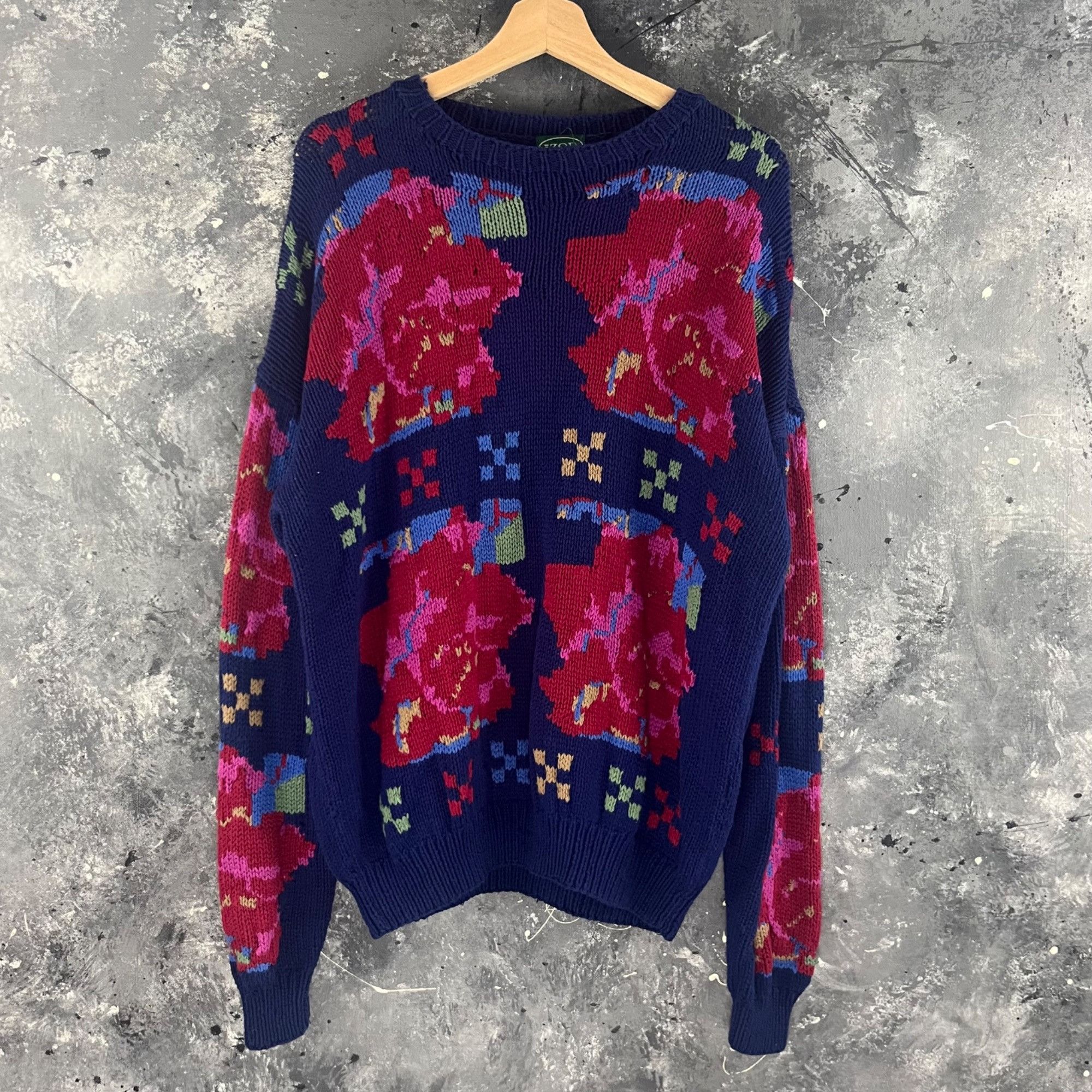 Izod × Vintage Vintage 90’s Izod Flowers sweaters Size US L / EU 52-54 / 3 - 1 Thumbnail