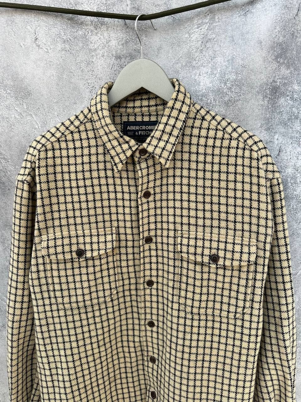Abercrombie & Fitch × Vintage Abercrombie Fitch Vintage Plaid Overshirt Wool Button Jacket Size US M / EU 48-50 / 2 - 5 Thumbnail