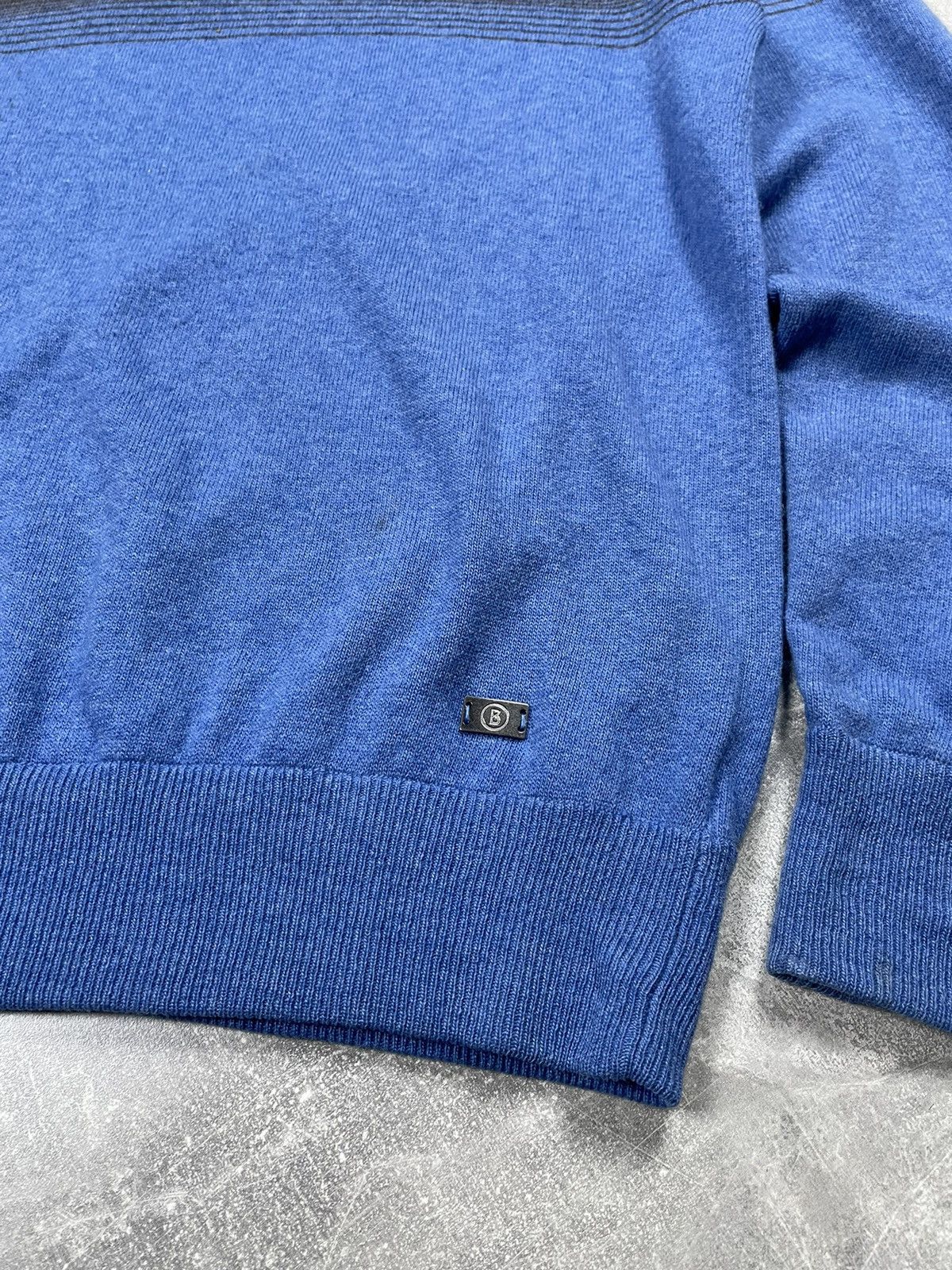 Bogner Bogner Zip Wool Blue Crew Neck Cardigan Sweater Size US XL / EU 56 / 4 - 4 Thumbnail