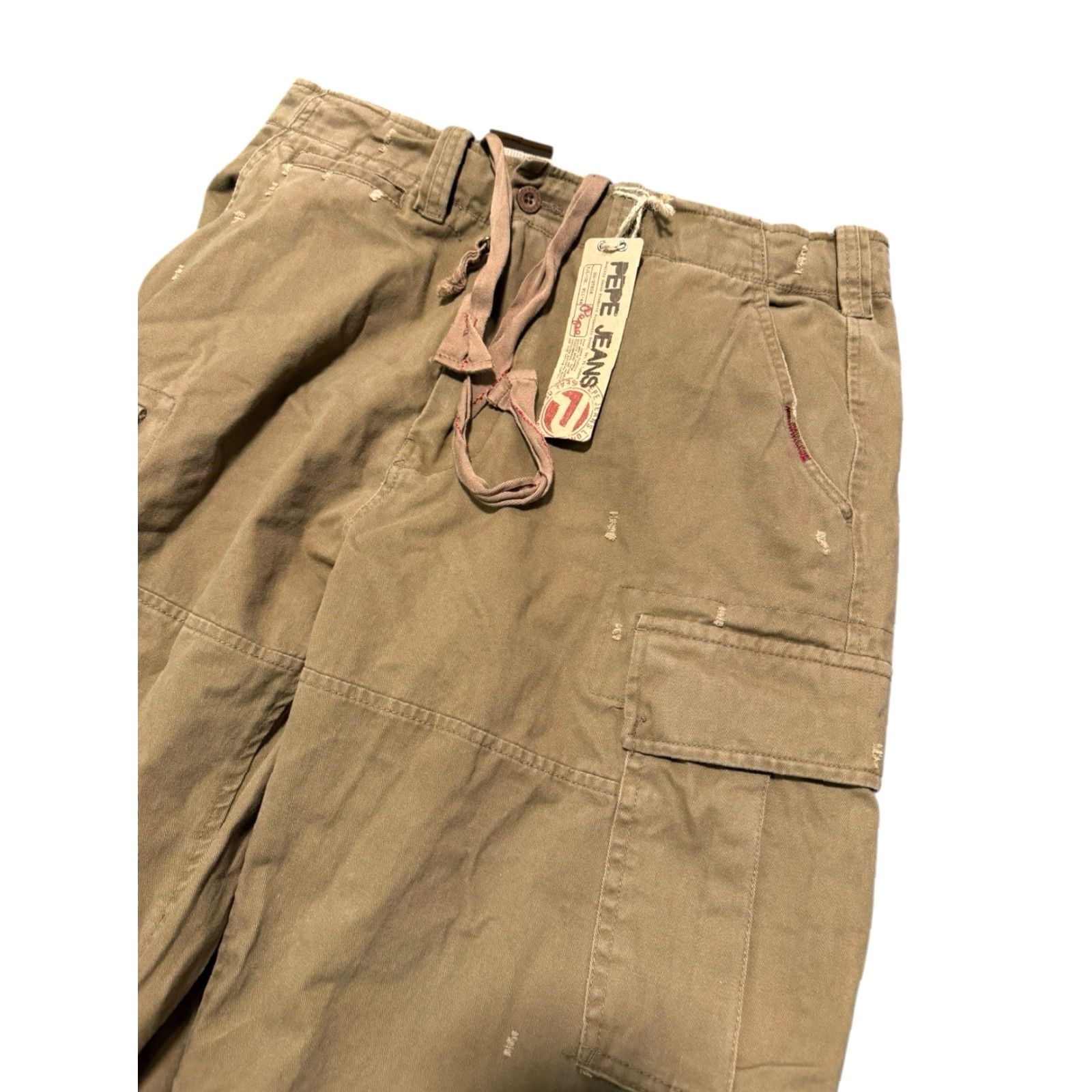 Pepe Jeans VINTAGE Pepe Jeans London CHRIS Convertible Cargo Pants Shorts 34x33 Mocha Baggy Men Cargo Pants 34 Regular Mocha/Khaki Size US 34 / EU 50 - 4 Thumbnail