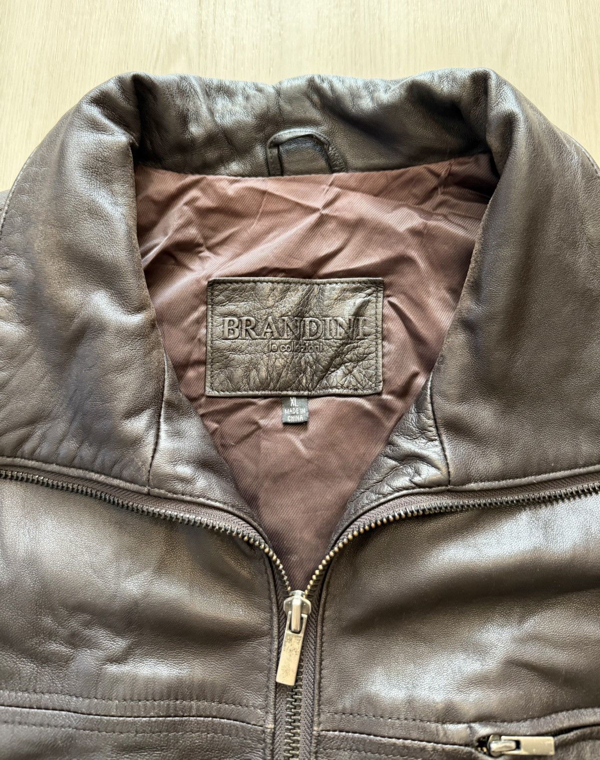 Brandini Vintage Brandini Leather Bomber Flight Jacket Sz XL Size US XL / EU 56 / 4 - 7 Thumbnail