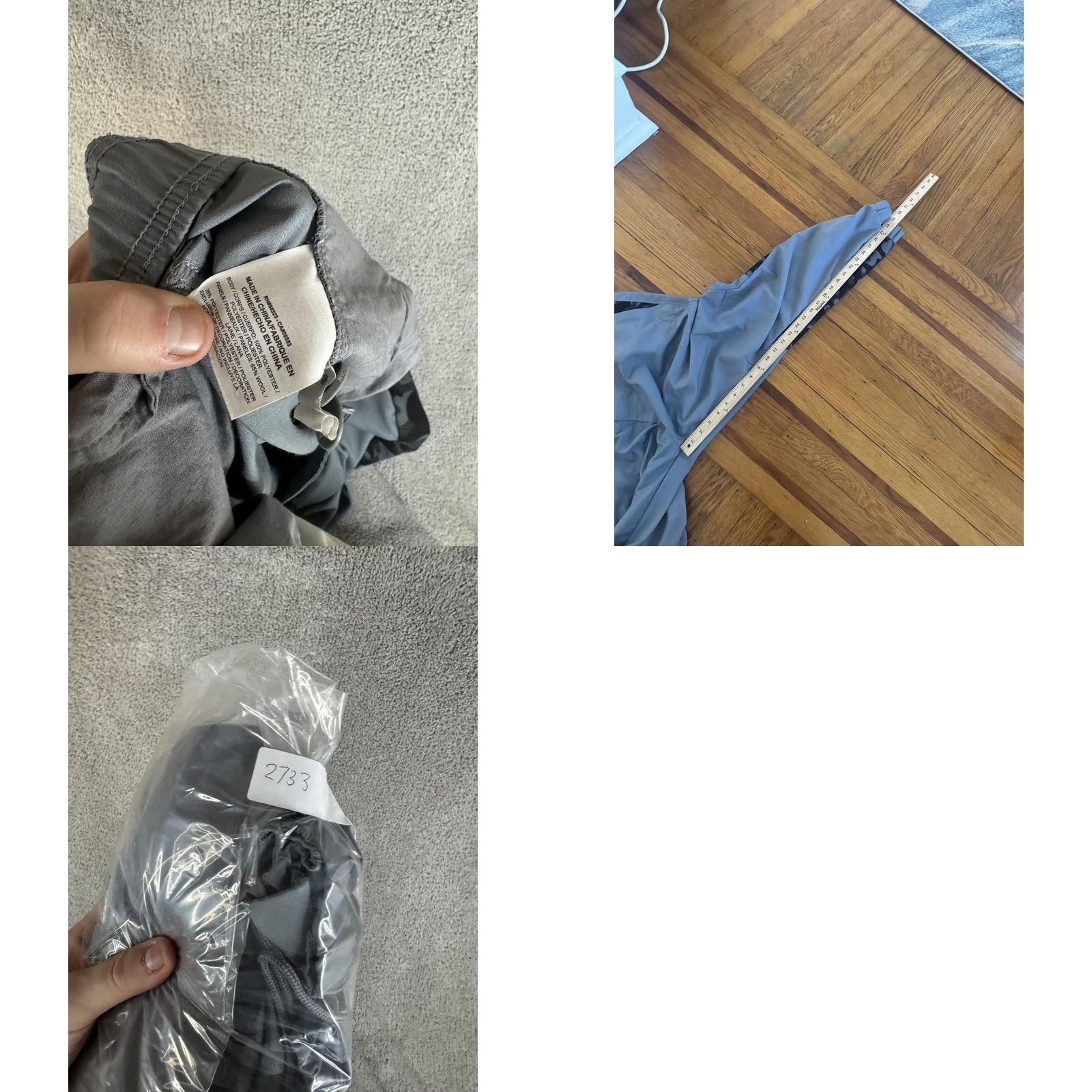 Jordan Brand Jordan Jogger Pants Mens 40 Gray Camouflage Panel Zip Pocket Elastic Cuff Tapered Leg Gym Training Size US 40 / EU 56 - 10 Thumbnail