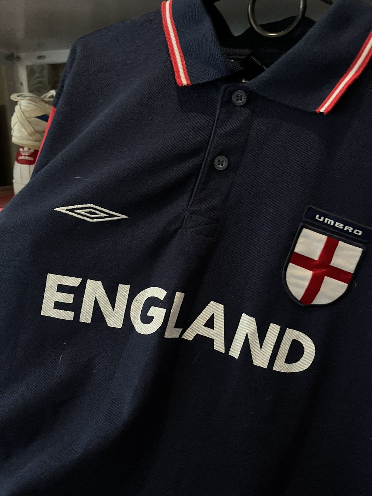 Umbro Vintage Umbro England soccer jersey polo size M Size US M / EU 48-50 / 2 - 5 Thumbnail