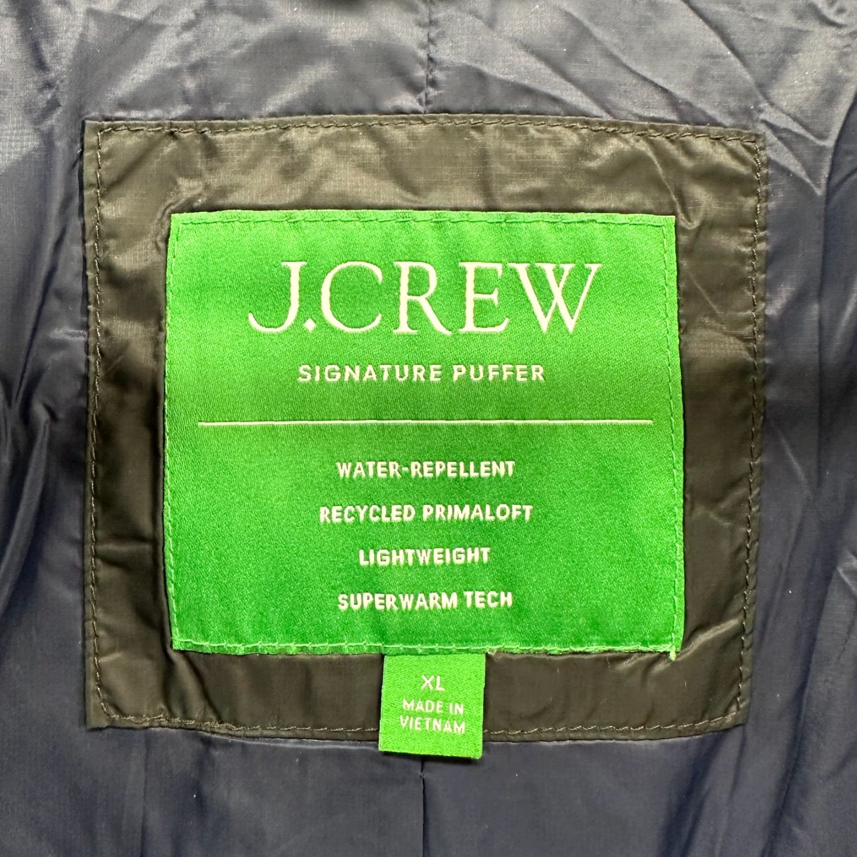 J.Crew J.CREW Puffer Jacket Womens XL Black Full Zip Sn ap Signature Preppy 90s Winter Casual Size XL / US 12-14 / IT 48-50 - 7 Thumbnail