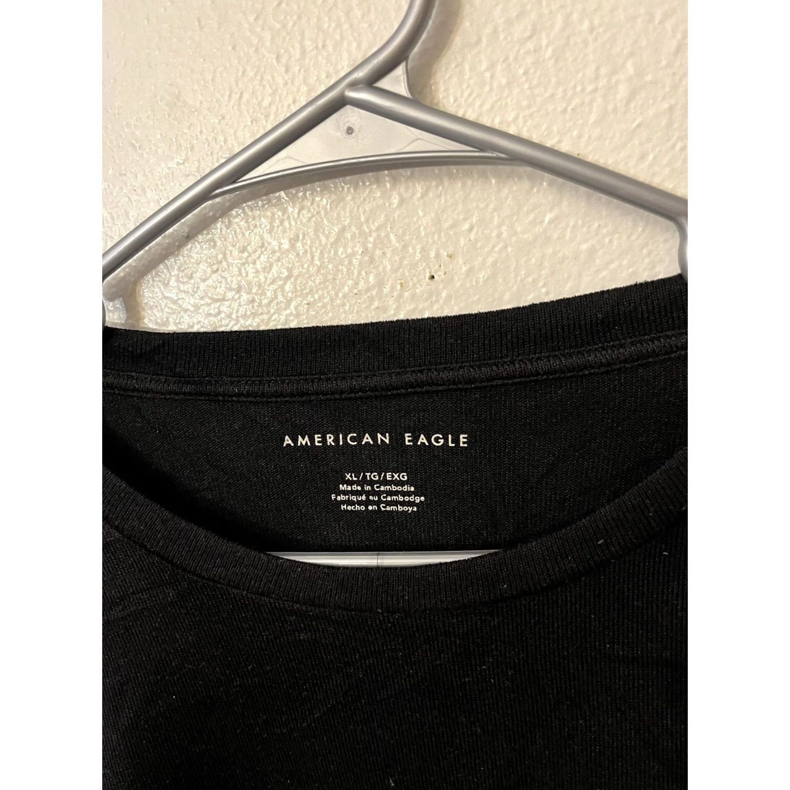 American Eagle Outfitters American Eagle Outfitters Women T-Shirt Long Sleeve Black Solid XL Crew Neck Size XL / US 12-14 / IT 48-50 - 3 Thumbnail
