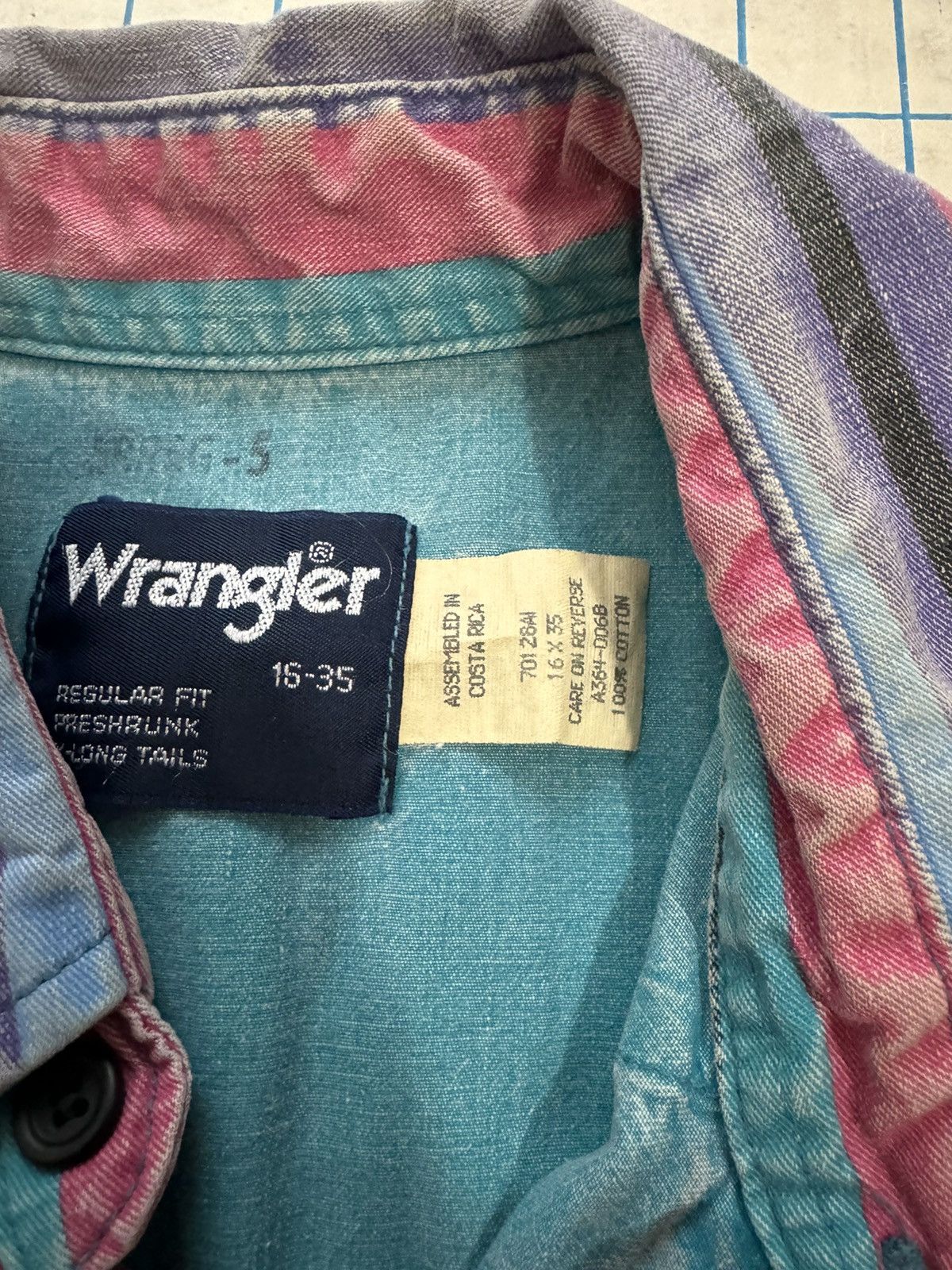 Vintage × Wrangler Vintage Wrangler Brushpopper Striped Button Up Western Shirt Size US L / EU 52-54 / 3 - 8 Thumbnail