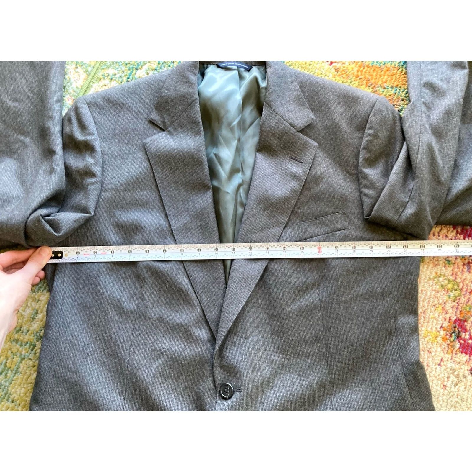 Brooks Brothers VINTAGE Brooks Brothers 2 Pc Suit Mens 43L Jacket 36x29 Gray Wool USA Made Regular Notch Lapel Two-Button Front 2 Piece Mens Boys? Size 46R - 6 Thumbnail