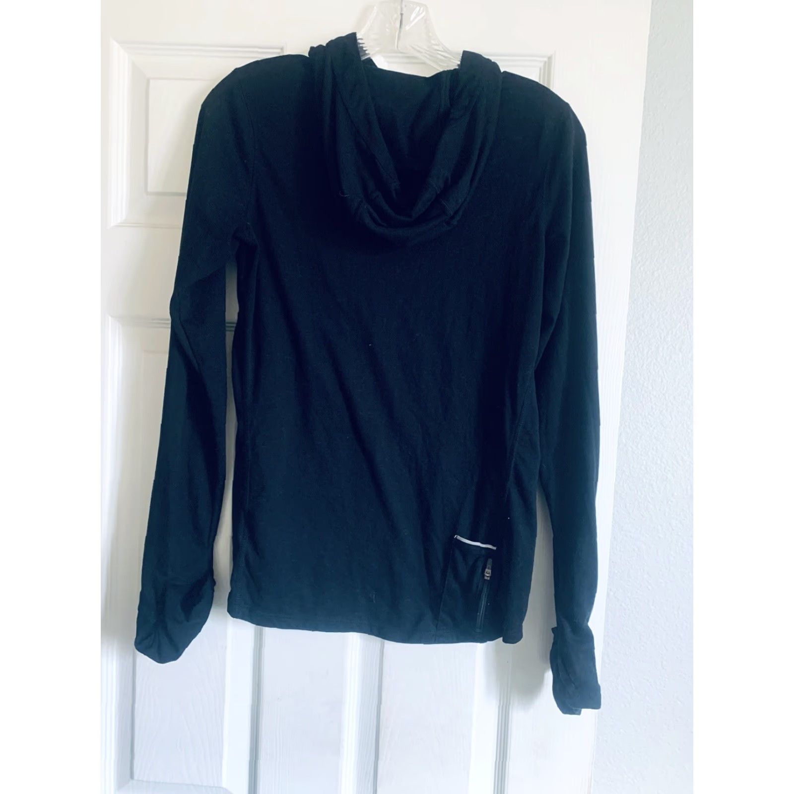 Nike Nike Running Pullover Hoodie Black Foldover Hands Thumbholes Size Small Girls Women S Small Hoodie Dri-Fit Size S / US 4 / IT 40 - 4 Thumbnail