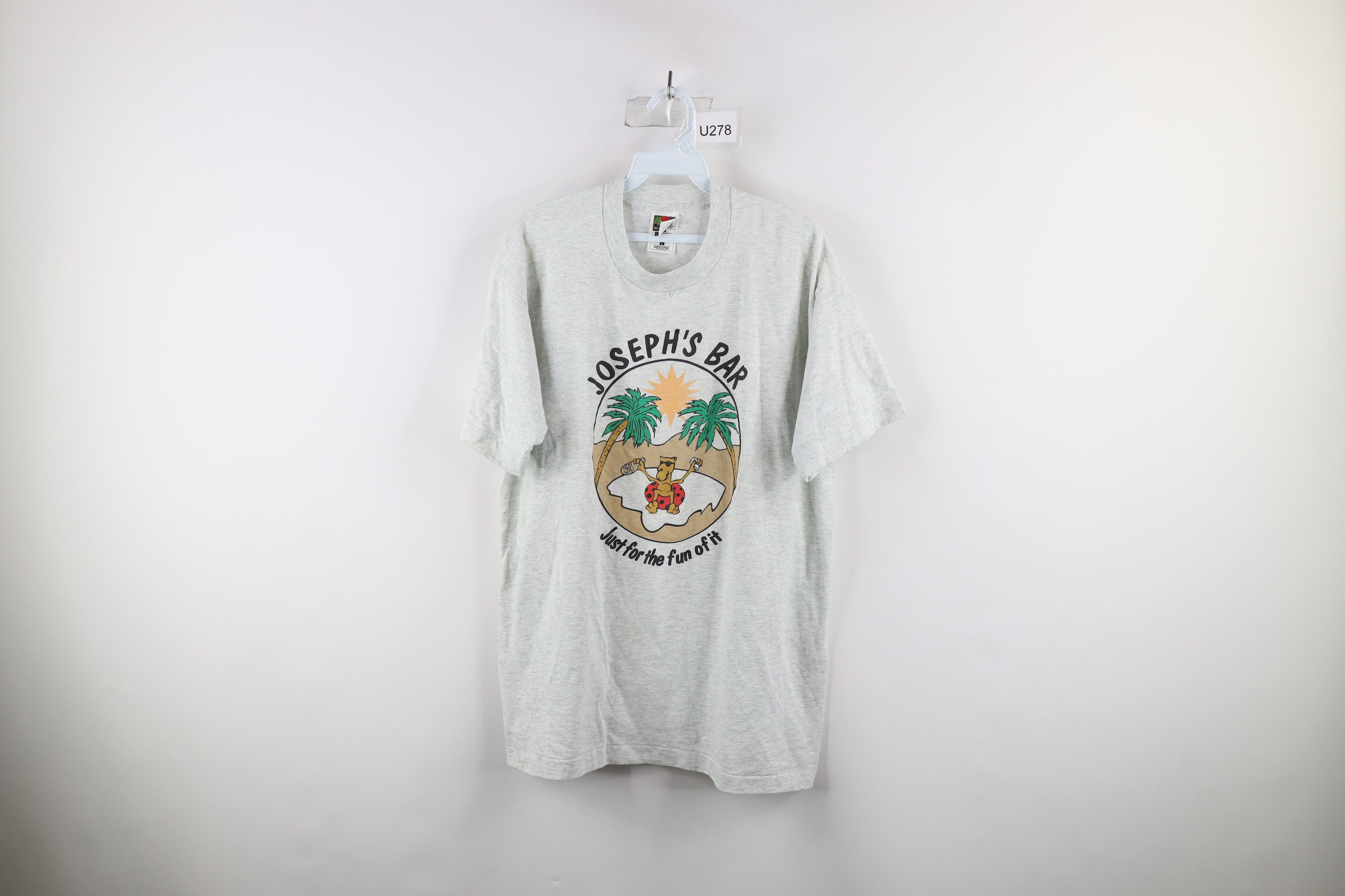 Vintage Vintage 90s Streetwear Josephs Bar Camel T-Shirt Gray Size US L / EU 52-54 / 3 - 1 Thumbnail