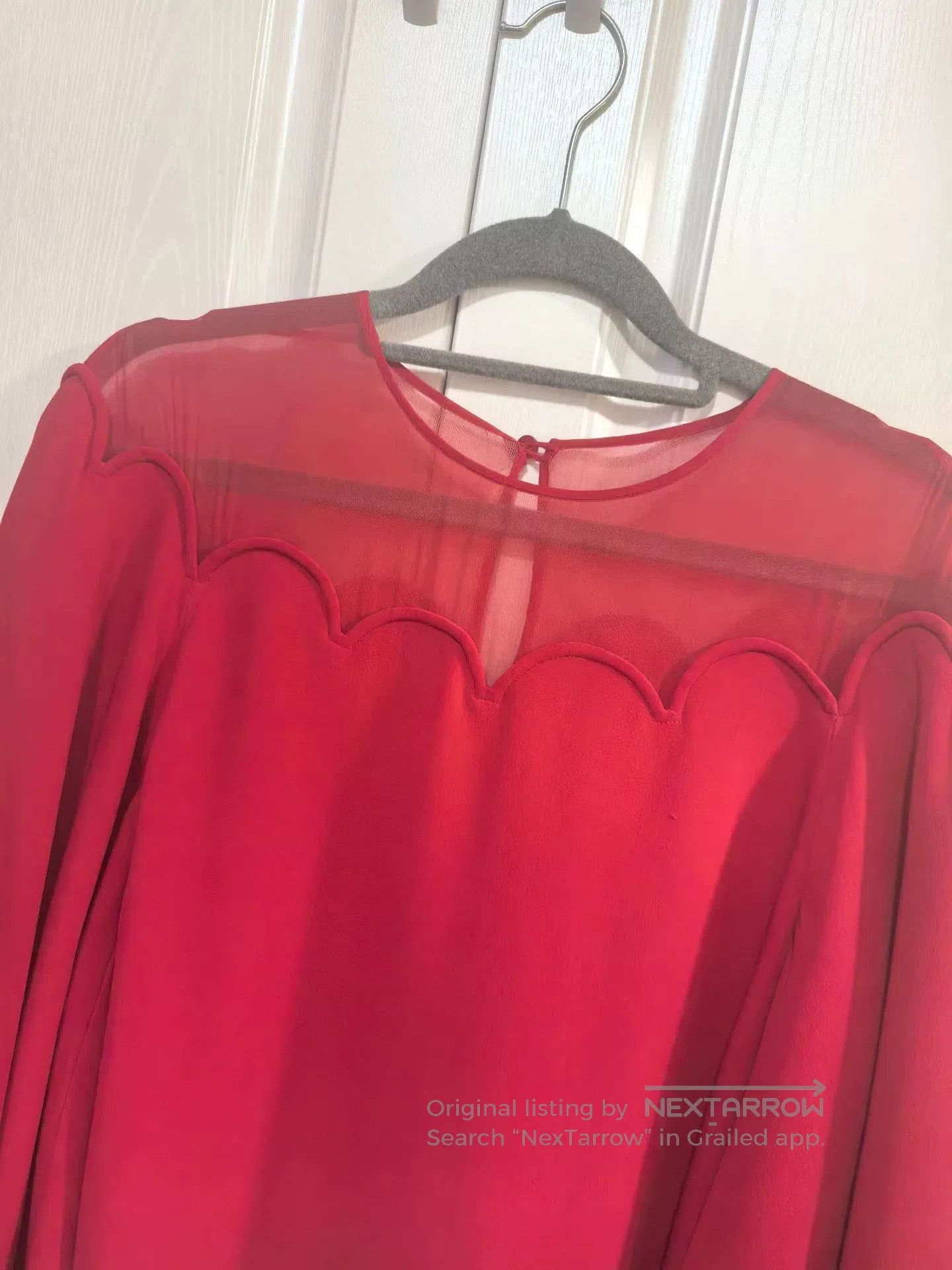 Valentino Valentino Red Mesh Panel Dress. Size S / US 4 / IT 40 - 4 Thumbnail