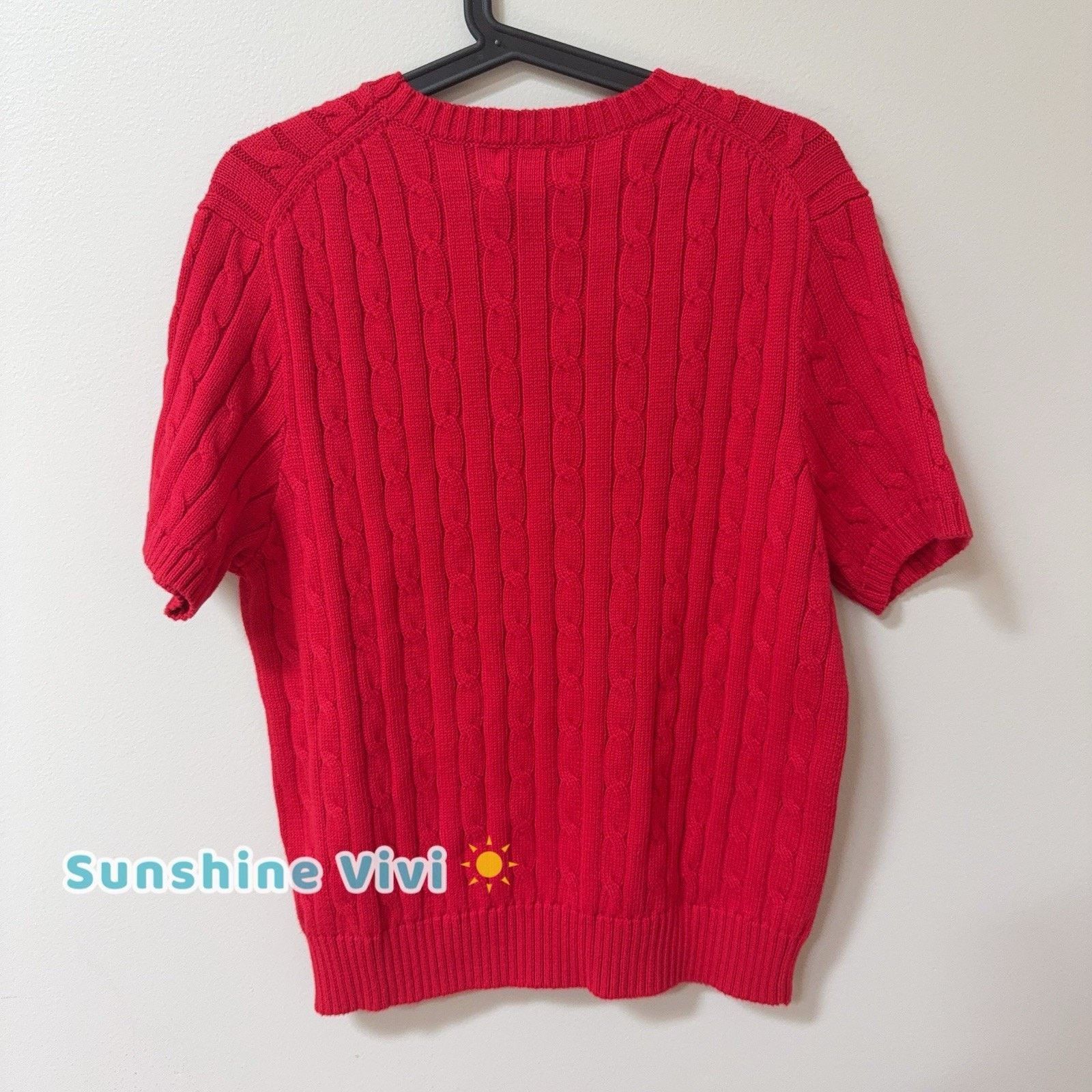 Polo Ralph Lauren NWT Polo Ralph Lauren Women Short Sleeve Sweater Red XL Size XL / US 12-14 / IT 48-50 - 4 Thumbnail