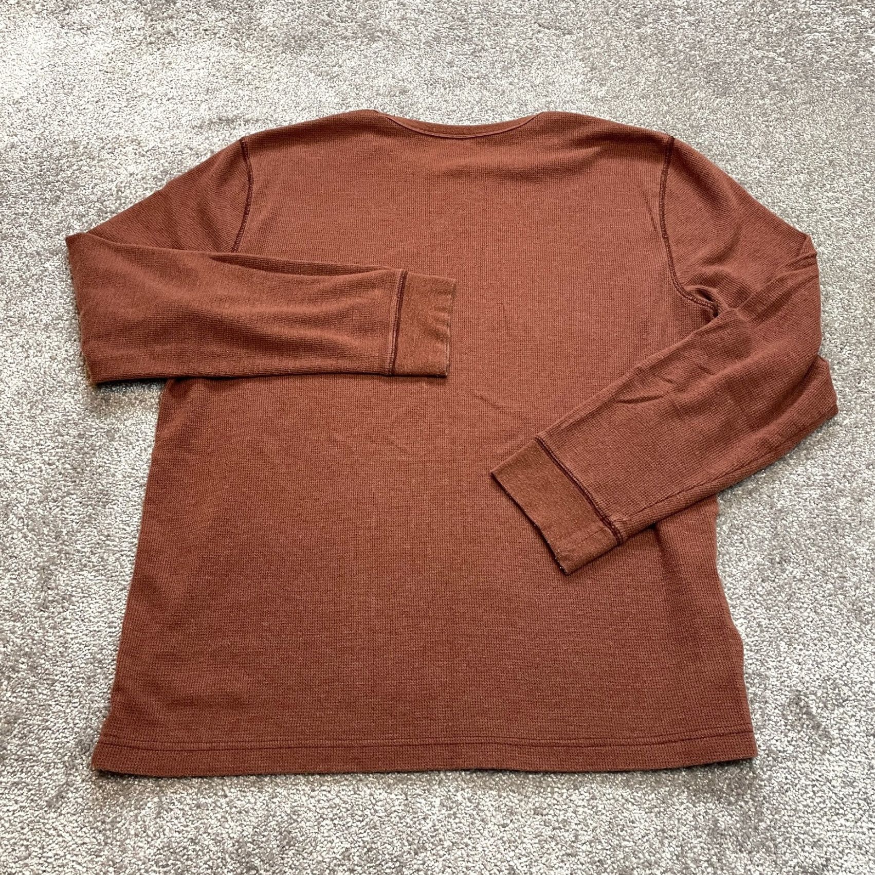 Vintage Sonoma Shirt Mens XL Long Sleeve Orange Thermal Solid Crew Neck Knit Size US XL / EU 56 / 4 - 7 Thumbnail