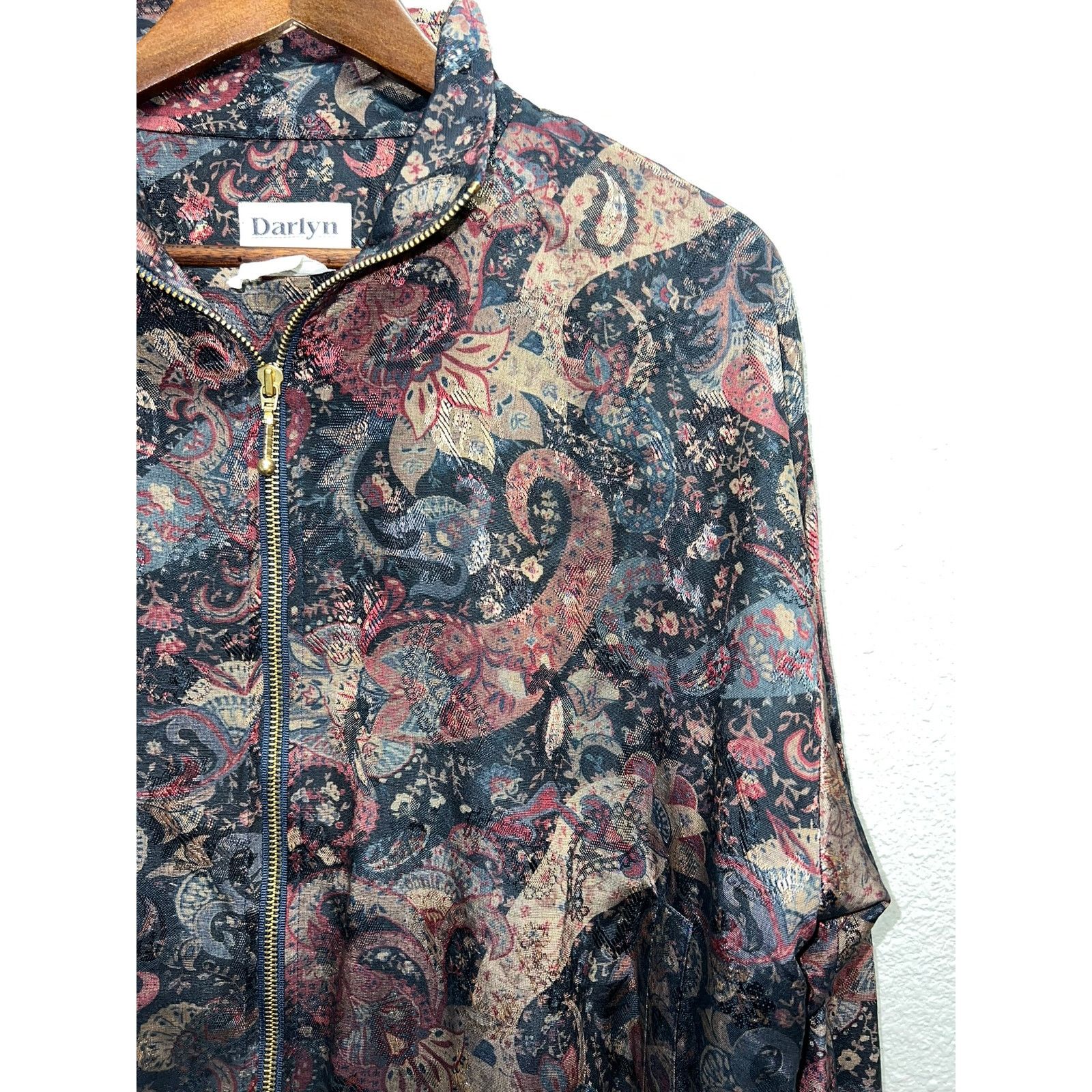 Vintage Vintage Paisley Lightweight Jacket Darlyn Designs Rayon M Size US M / EU 48-50 / 2 - 2 Thumbnail