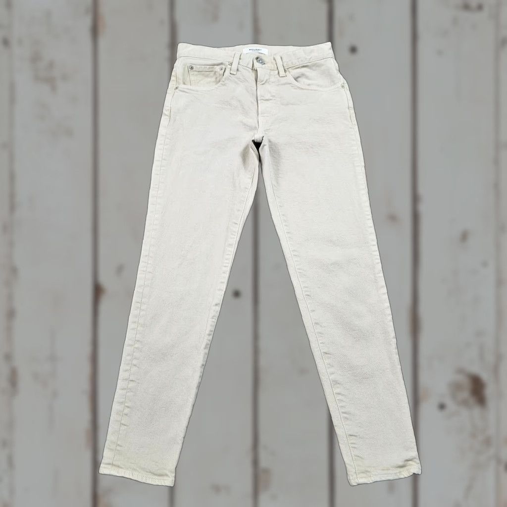 MOUSSY Vintage Moussy Women's Jeans Tapered Mid Rise Stretch 26 Beige Japan Denim 27x27 Size 26" / US 2 / IT 38 - 1 Thumbnail