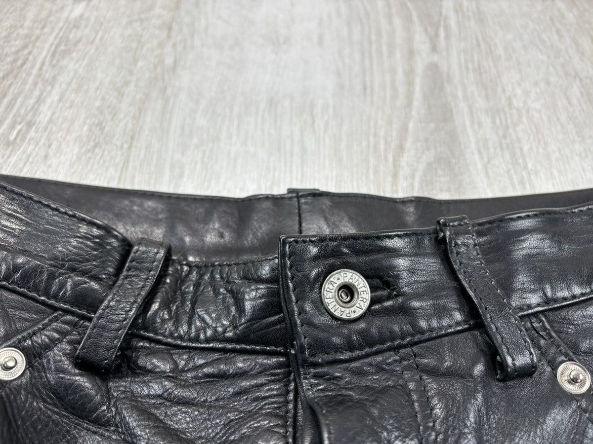 Genuine Leather × Leather × Vintage Womens biker motorcycle leather pants Pantera Size 29 Size 24" / US 00 / IT 34 - 6 Thumbnail