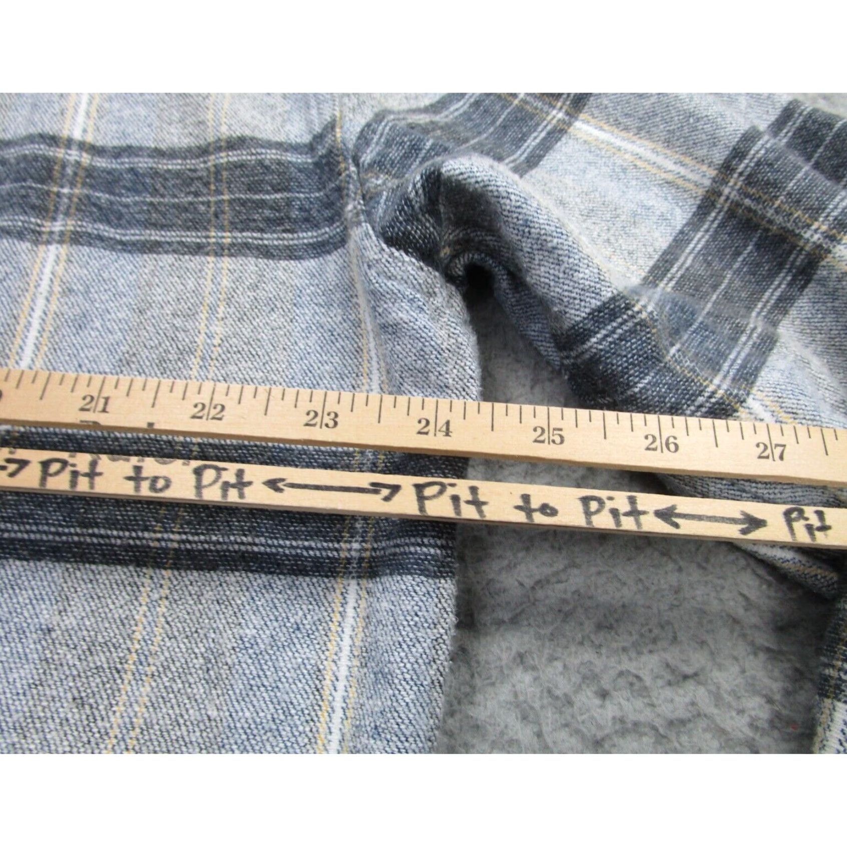 Vintage Mens Large Extra Large XL Gray Plaid Flannel Shirt Carbon 2 Cobalt Size US XL / EU 56 / 4 - 7 Thumbnail
