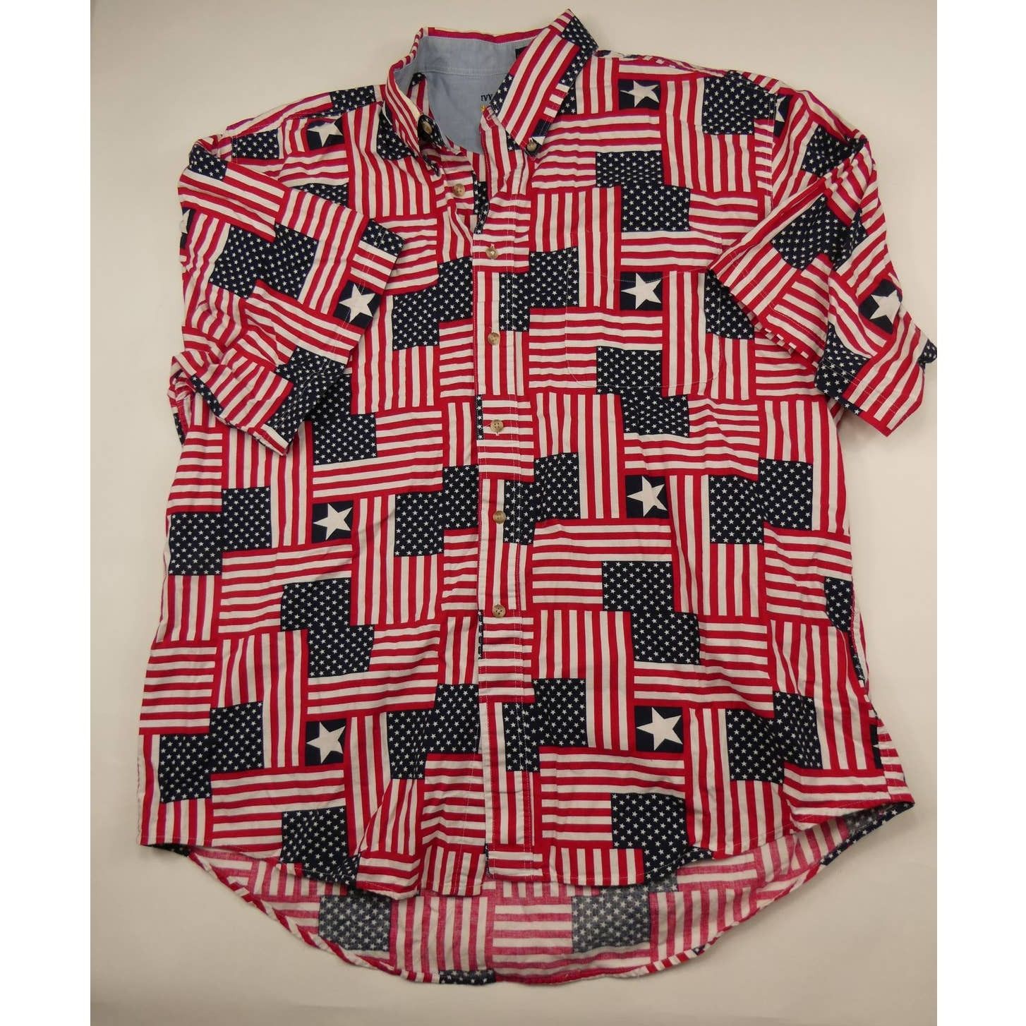 Ivy Crew Ivy Crew all over print American Flag short sleeve shirt XXL Size US XXL / EU 58 / 5 - 1 Thumbnail