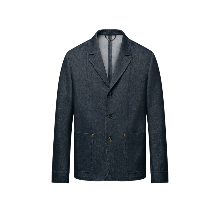 Louis Vuitton Cashmere-Blend Denim Jacket Size US XS / EU 42 / 0 - 1 Thumbnail