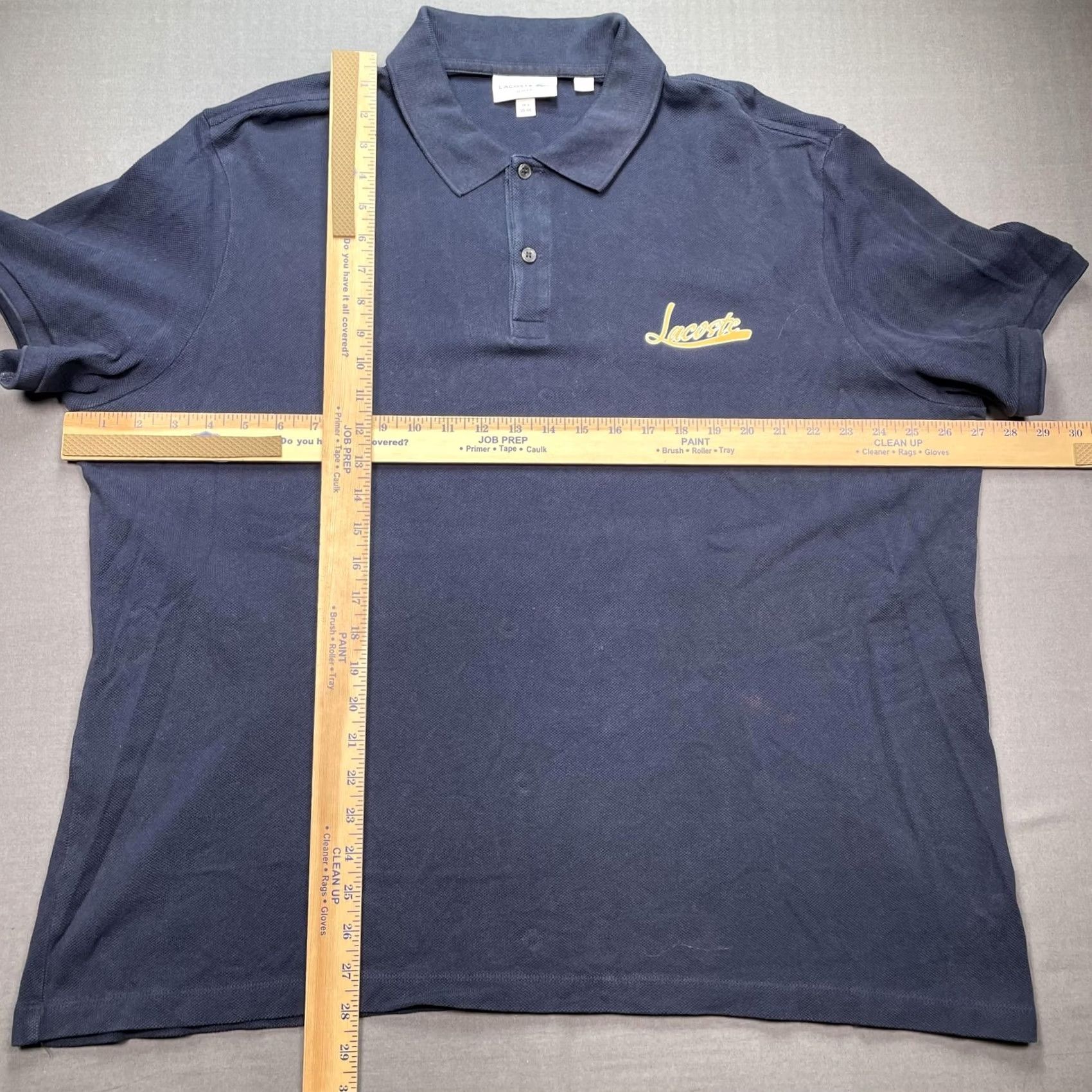 Lacoste Lacoste Polo Shirt Mens 4XL Blue Slim Fit Script Logo Cotton Made Peru Size US XXL / EU 58 / 5 - 4 Thumbnail