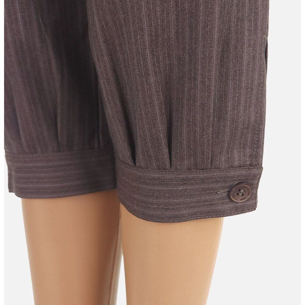 RED Valentino Red Valentino Striped Wool Three Quarter Pants Size 42 US 6 Size 28" / US 6 / IT 42 - 3 Thumbnail