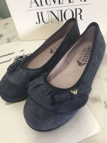 Armani BNIB Armani Junior Toddler Girls Suede Designer Shoes Sz 31 Size US 8 / IT 38 - 2 Thumbnail