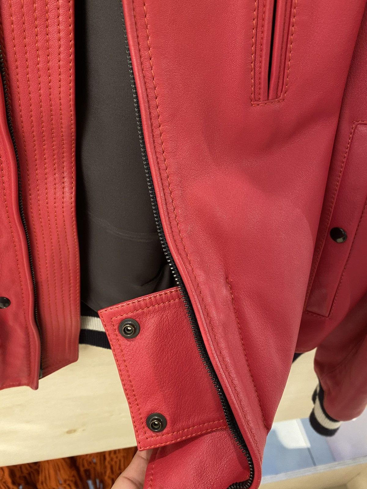 Lanvin LANVIN Pink Leather Bomber Size 48 Size US M / EU 48-50 / 2 - 4 Thumbnail