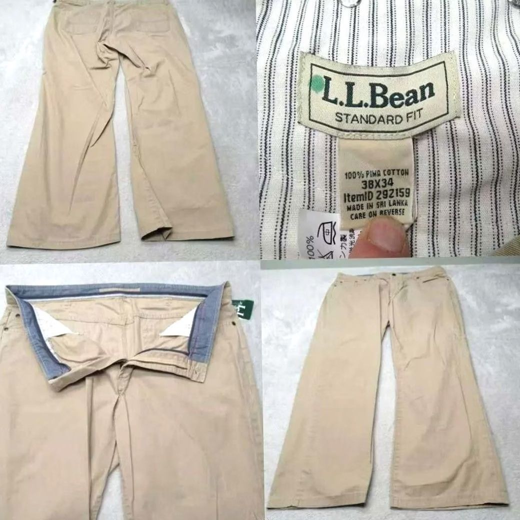 Vintage VINTAGE LL Bean Pima Cotton Pants Mens 38x32 Standard Fit Khaki Straight Leg Casual Hike Size US 38 / EU 54 - 2 Thumbnail