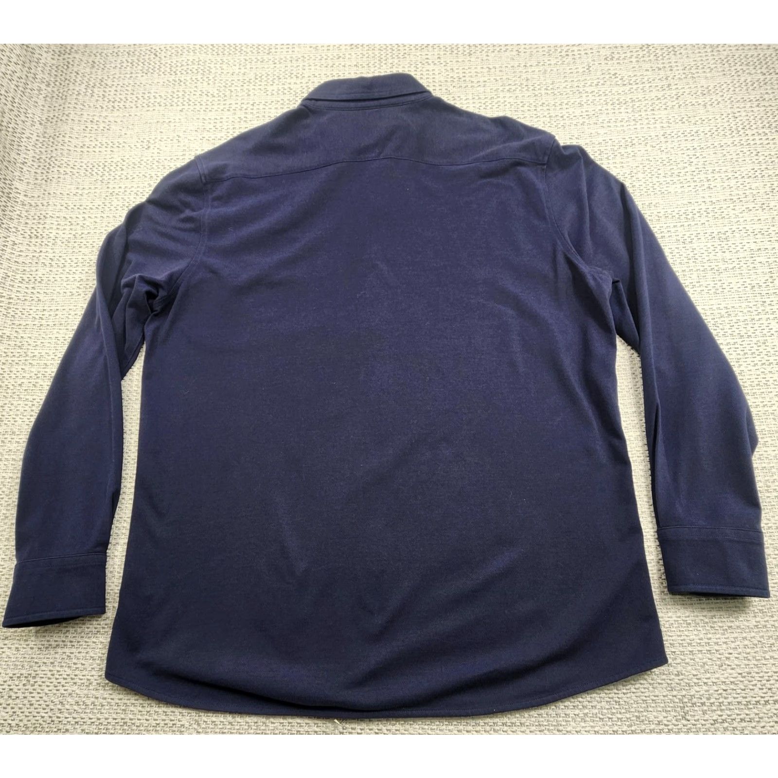 UNTUCKit UNTUCKit Mens Shirt Slim Fit 2XL Navy Blue Long Sleeve Button Up Mercury Classic Size US XXL / EU 58 / 5 - 2 Thumbnail