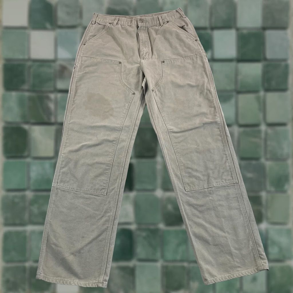 Carhartt Carhartt Utility Double Knee Washed Duck Pants Men 34x35 Grey Loose Fit WorkWear Size US 34 / EU 50 - 1 Thumbnail