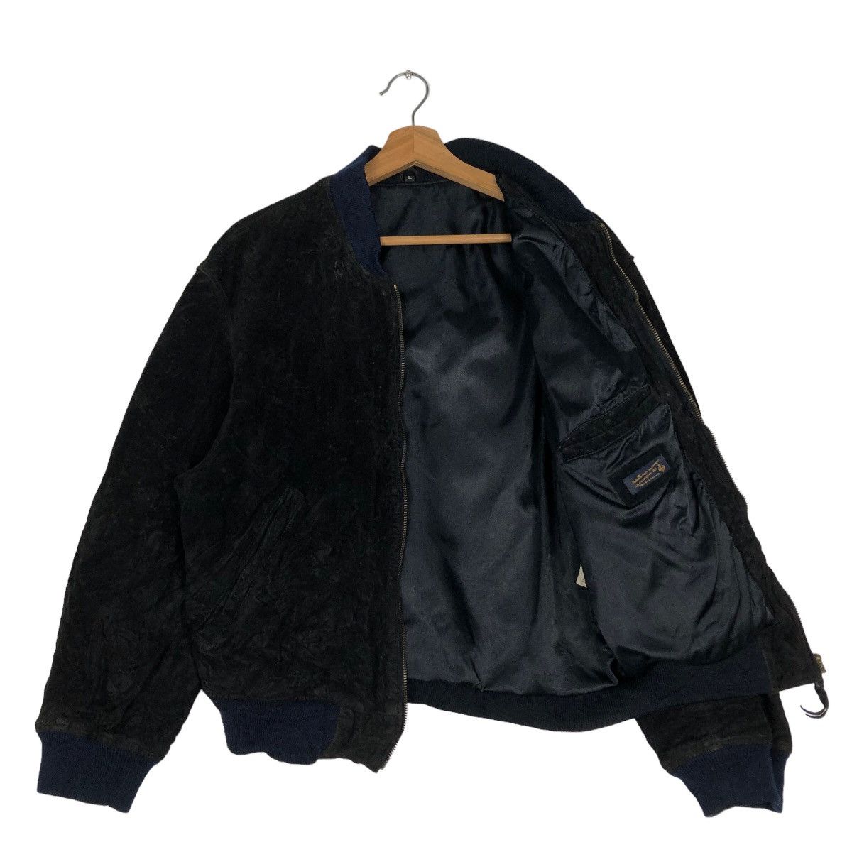 Japanese Brand 🔥90’s Vintage Biker Bomber Leather Jacket Suede Japan Size US L / EU 52-54 / 3 - 9 Thumbnail