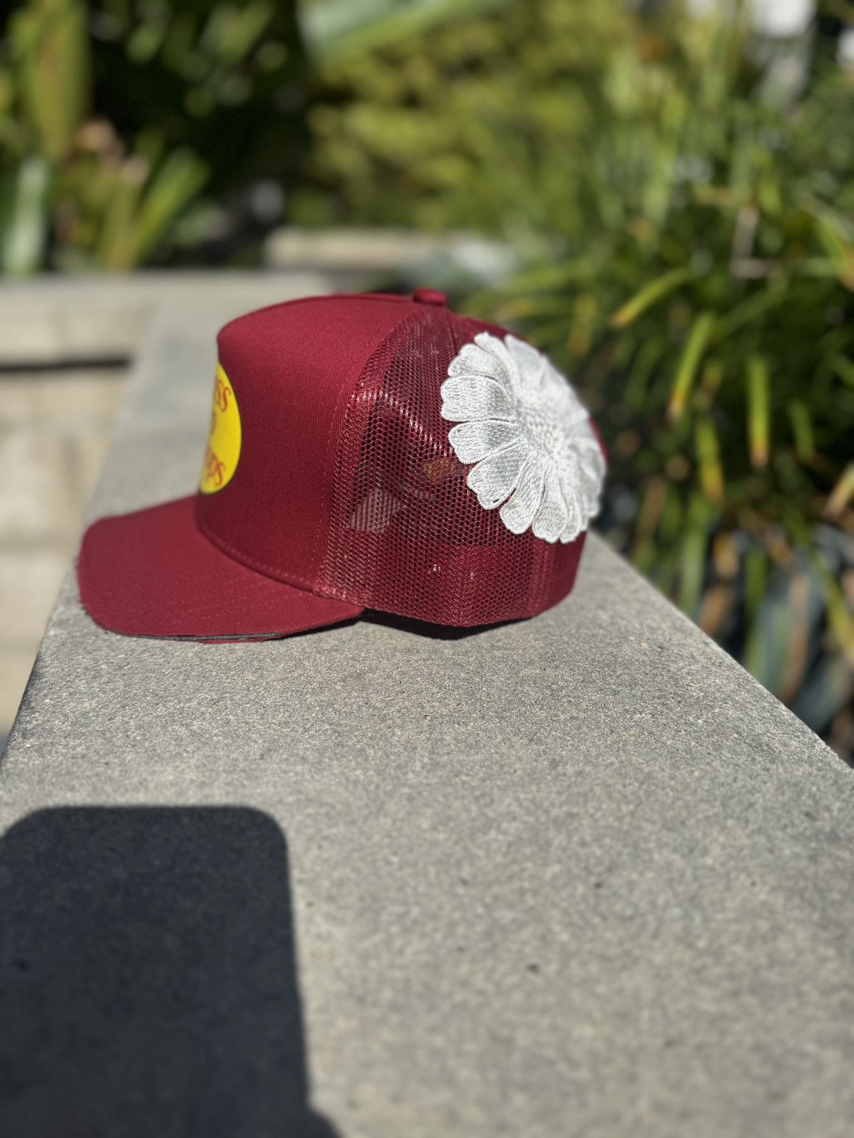 Bass Pro Shops Red bass pro hat with white flowers Size ONE SIZE - 5 Thumbnail