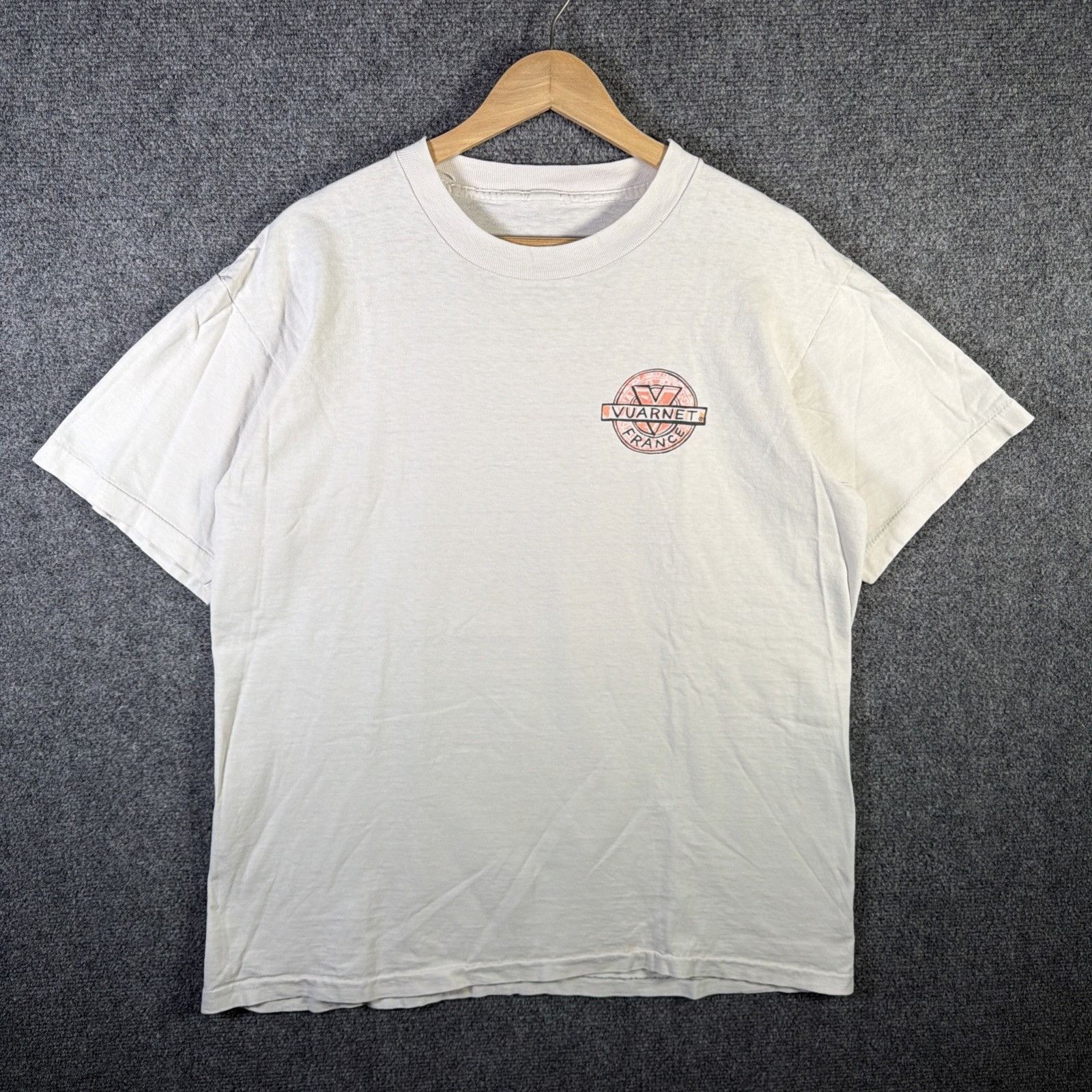 Vuarnet Vintage Vuarnet Shirt Mens Large White 90s France Art Design Size US L / EU 52-54 / 3 - 6 Thumbnail