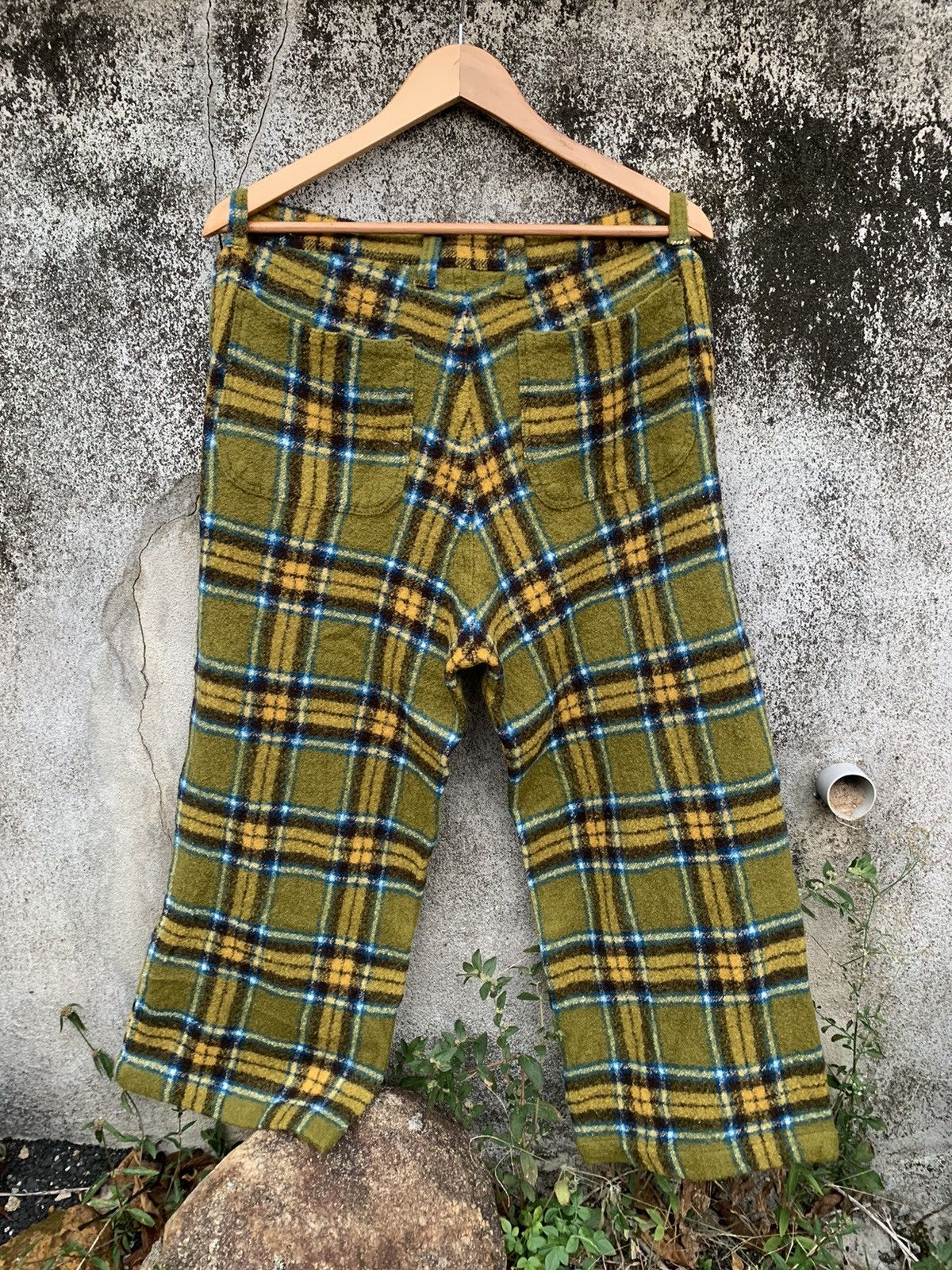 Comme des Garcons Vintage Comme des Garcons Yellow Plaid Pants Wool Size 30" / US 8 / IT 44 - 5 Thumbnail
