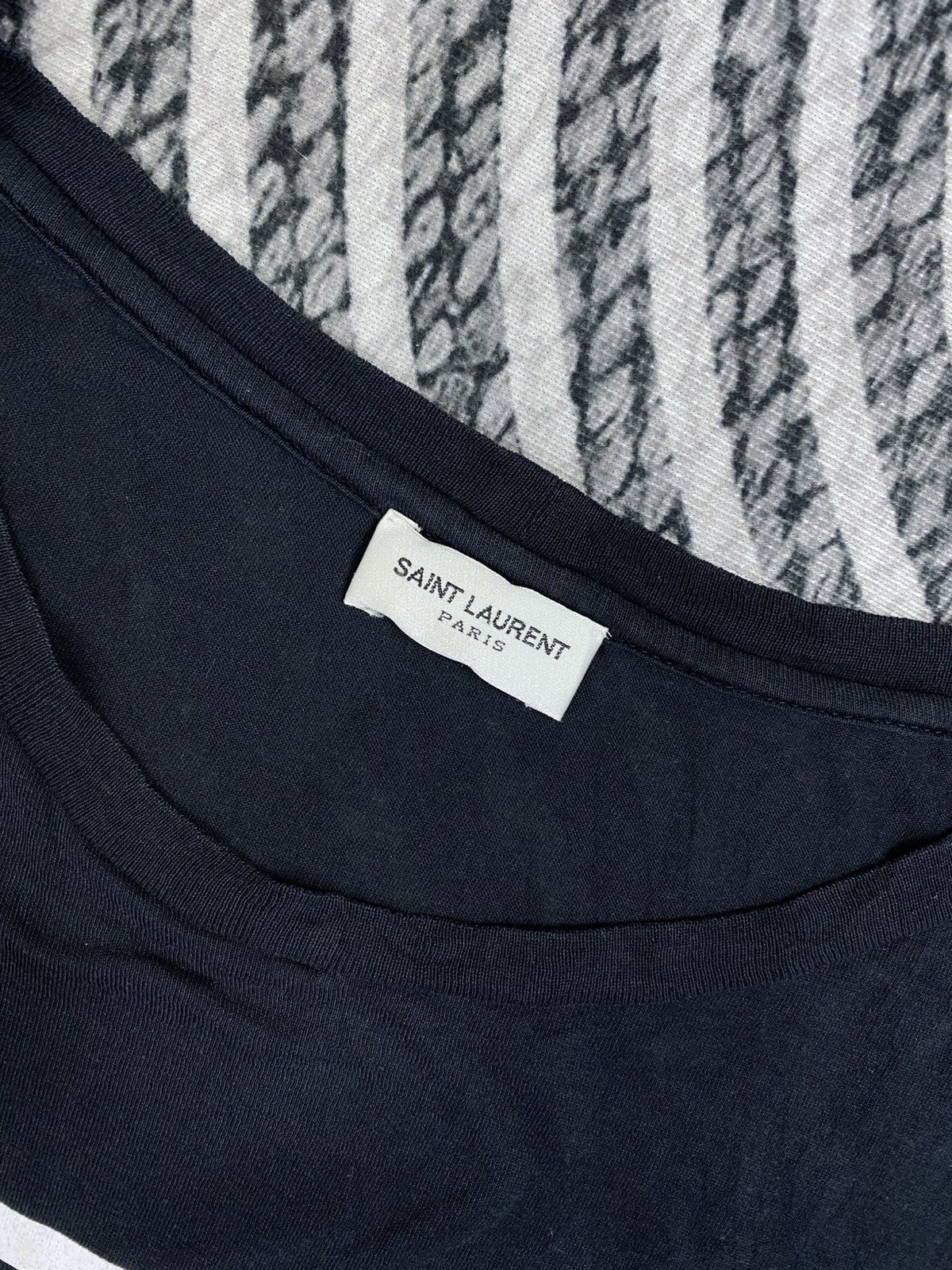 Saint Laurent Paris Vintage Saint Laurent Paris Geometric Print Faded Shirt Size US M / EU 48-50 / 2 - 6 Thumbnail
